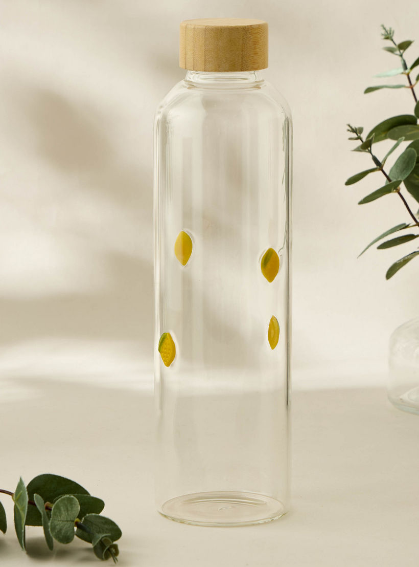 Lemon Accent Glass Bottle with Screw Lid-household-dining-drinkserveware-bottles-image-5