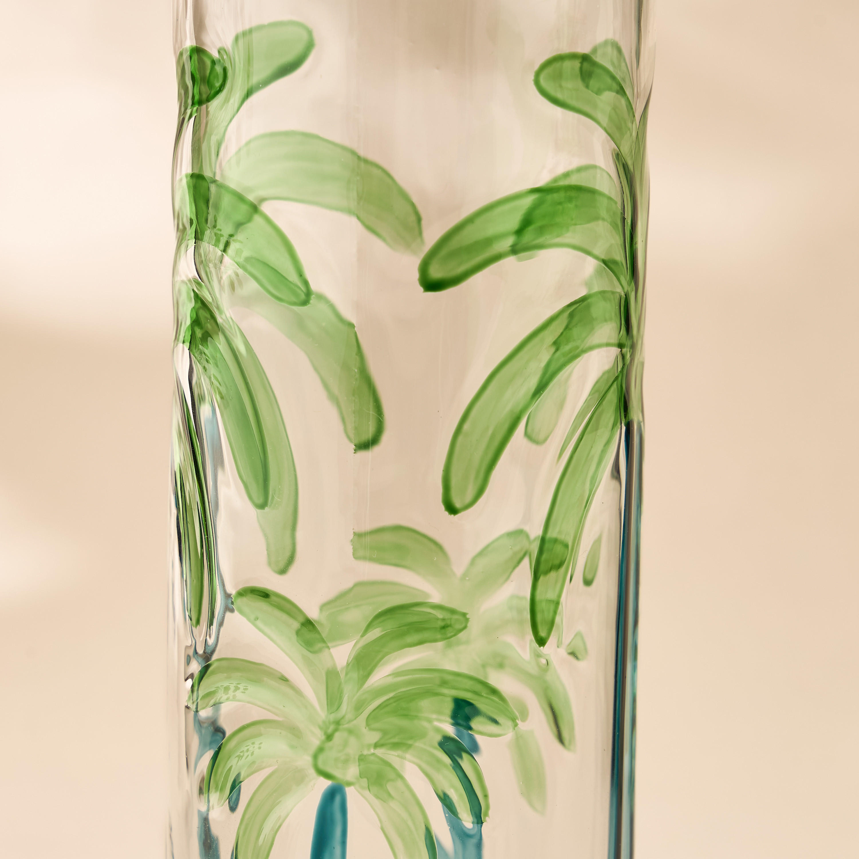 Palm Tree Debossed Glass Bottle-household-dining-drinkserveware-bottles-image-2