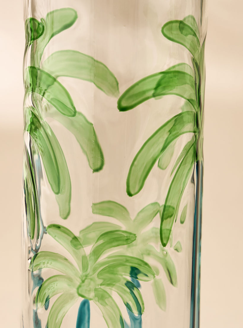 Palm Tree Debossed Glass Bottle-household-dining-drinkserveware-bottles-image-2