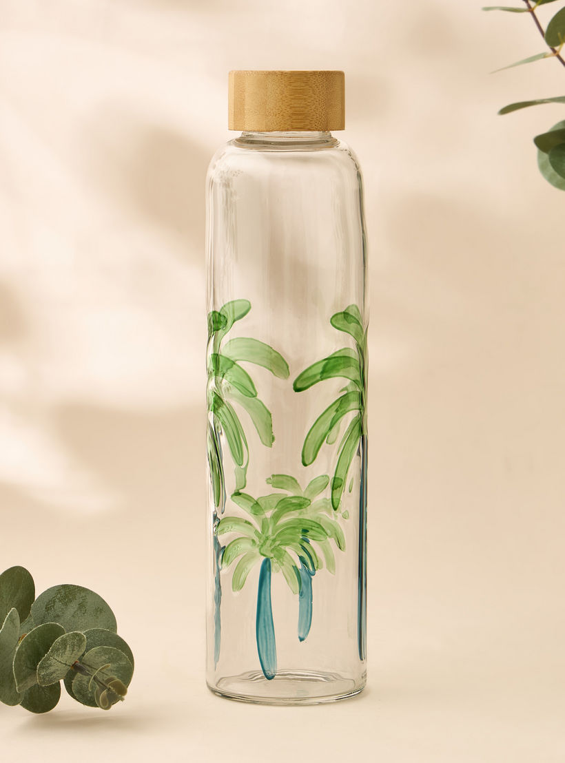 Palm Tree Debossed Glass Bottle-household-dining-drinkserveware-bottles-image-5
