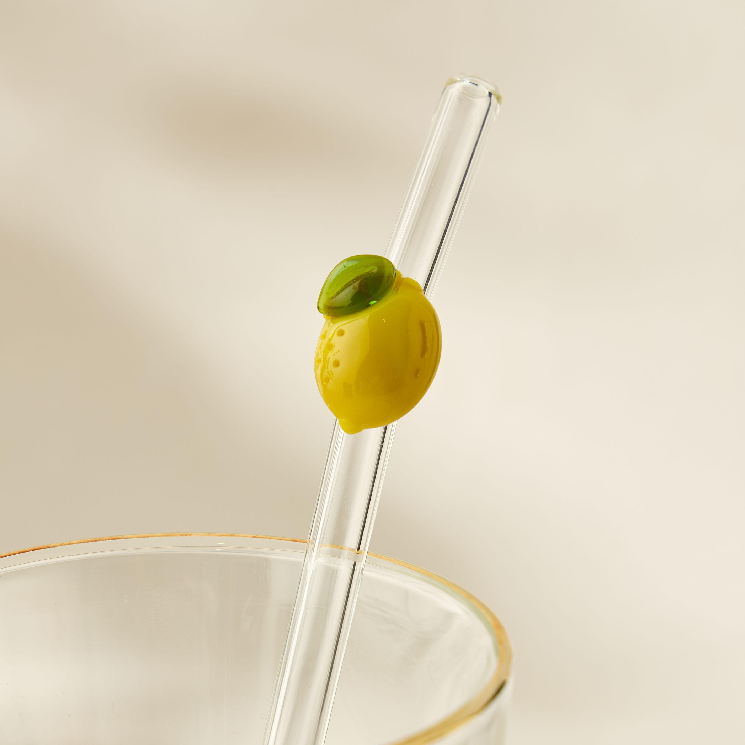 Floral Accent 7-Piece Glass Straw and Cleaning Brush Set-household-dining-glassware-drinkingglasses-image-4