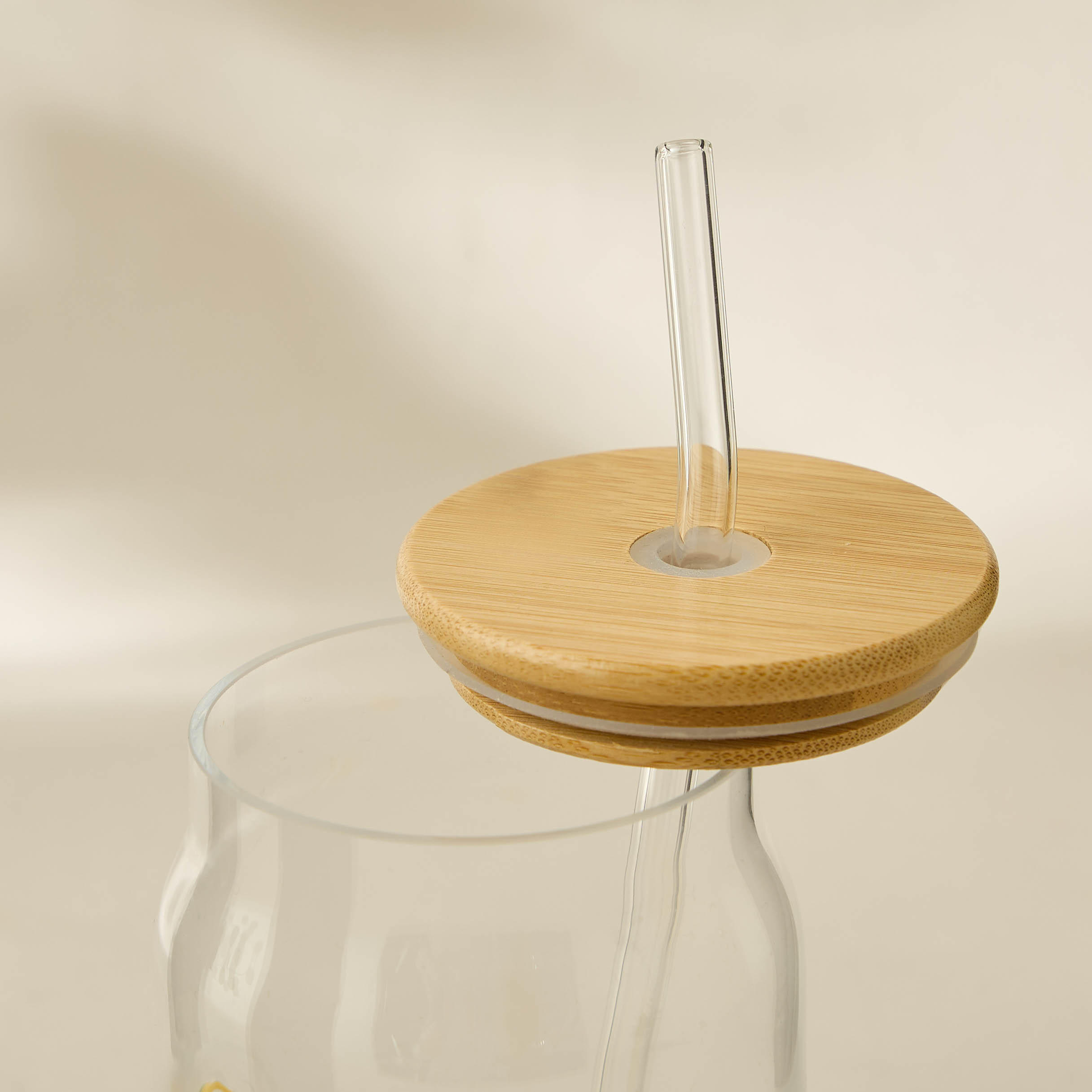 Lemon Accent Glass Sipper Bottle- 530 ml-household-dining-glassware-drinkingglasses-image-5