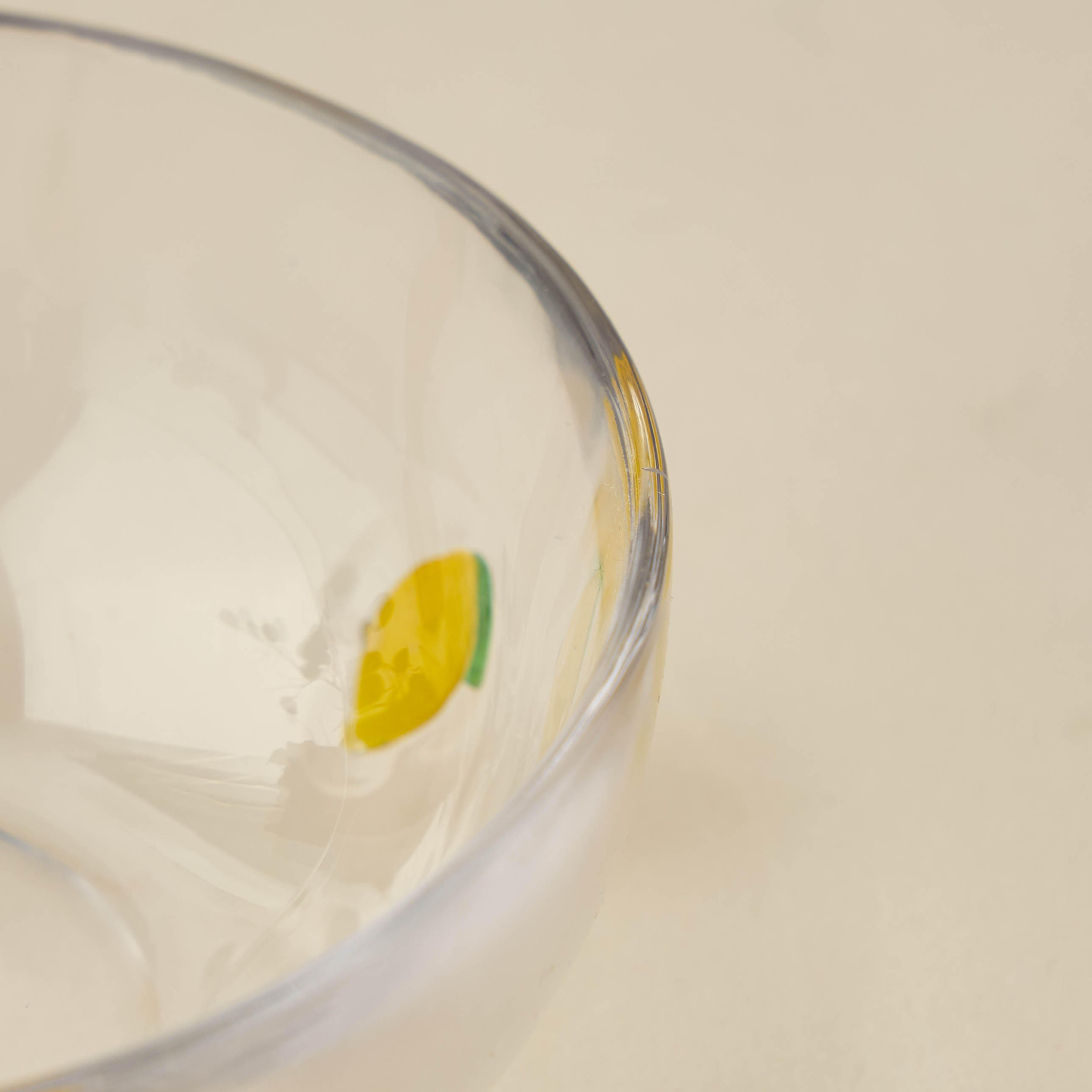 Lemon Accent Glass Serving Bowl - 13 cms-household-dining-dinnerware-bowls-image-2