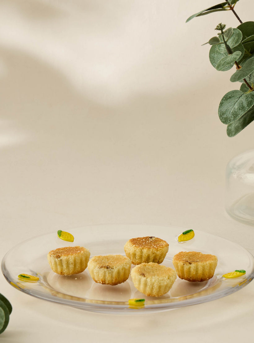 صحن زجاجي بتزيينات ليمون - 21 سم-household-dining-dinnerware-plates-image-4