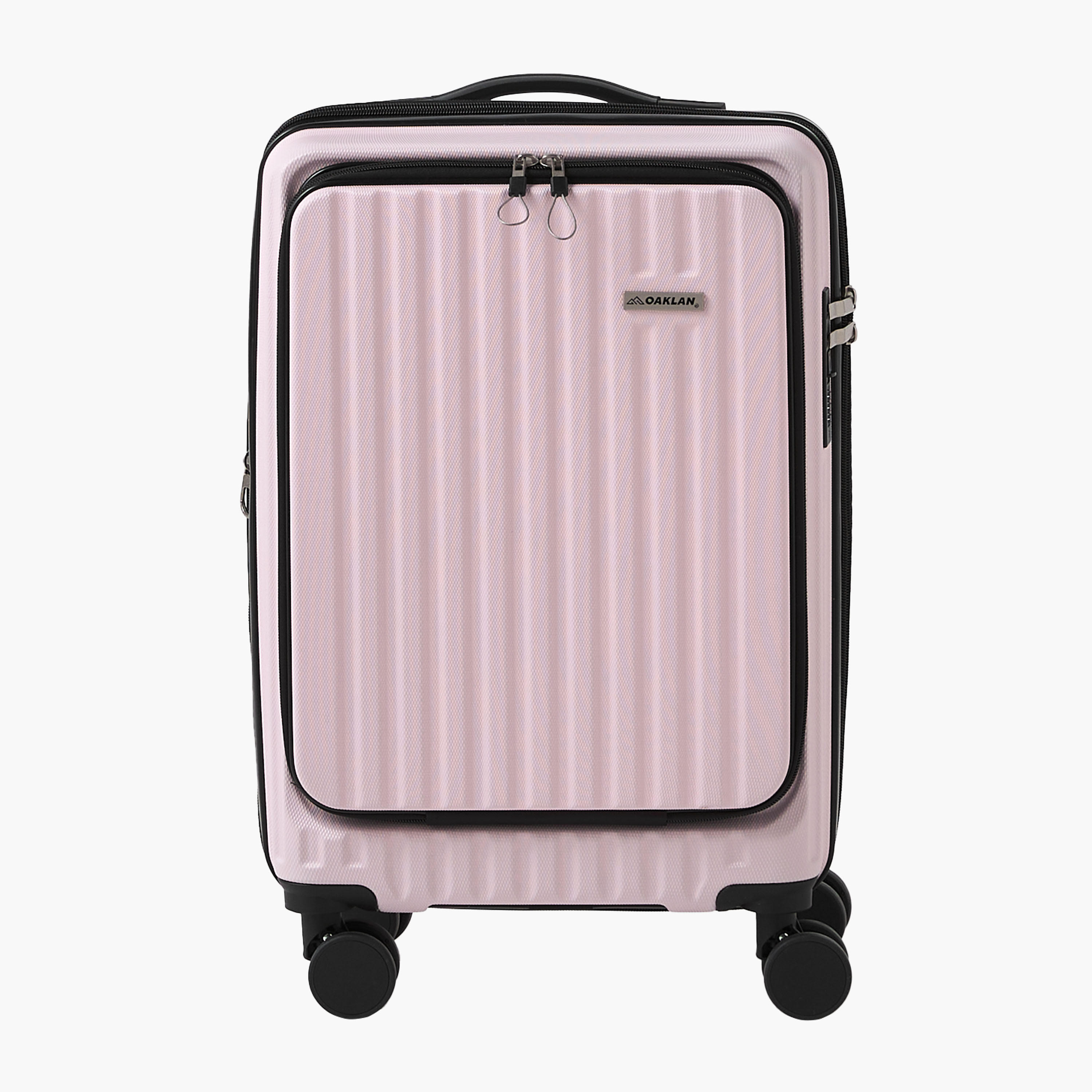 Oaklan by Shoexpress Textured Hardcase Luggage Trolley with Retractable Handle - Cabin-travel-luggagesandbags-luggage-image-3