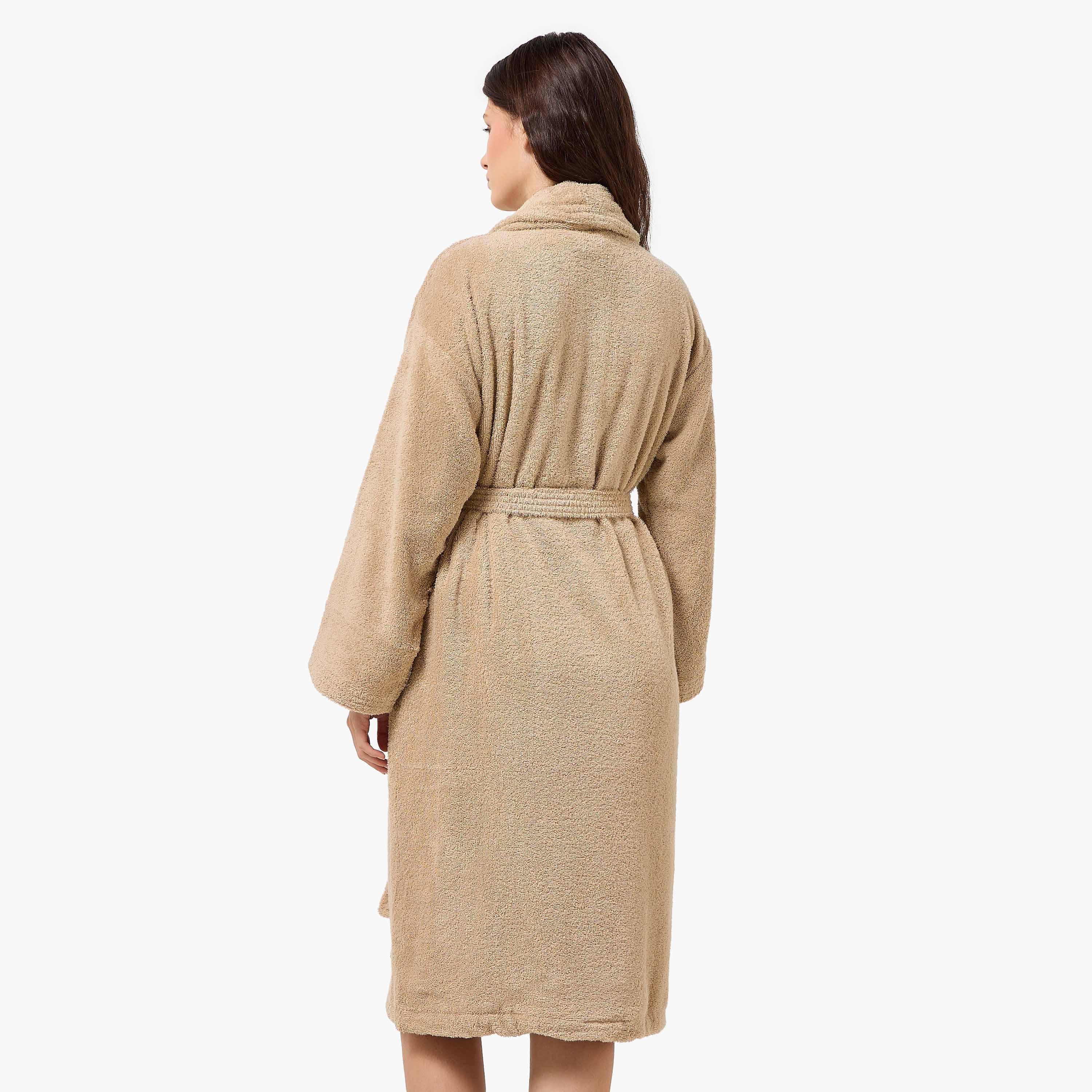 Halo Shawl Collar 400 GSM Bathrobe with Belt - Small-household-bathandlaundry-bathlinen-bathrobesandslippers-bathrobes-image-3