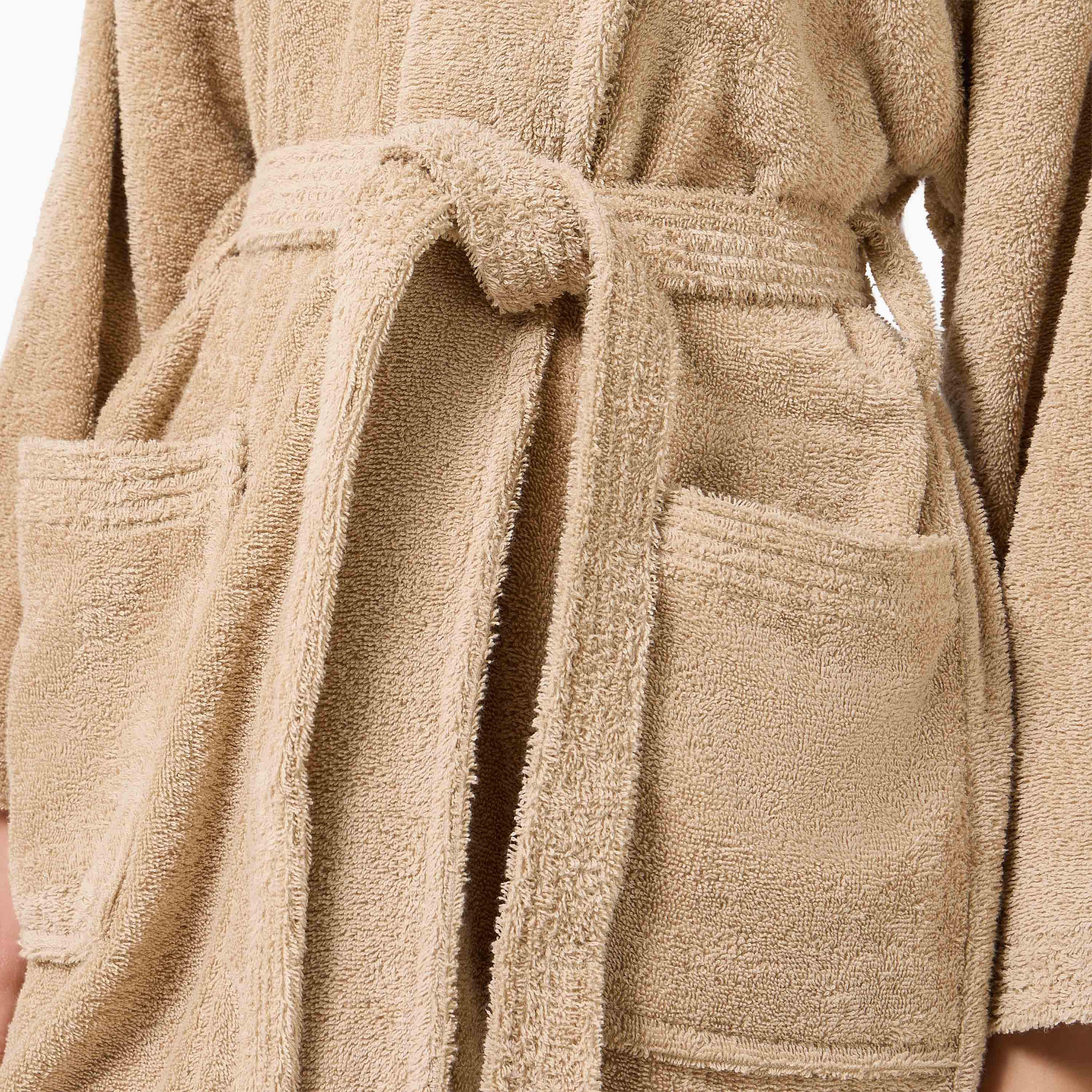 Halo Shawl Collar 400 GSM Bathrobe with Belt - Small-household-bathandlaundry-bathlinen-bathrobesandslippers-bathrobes-image-5