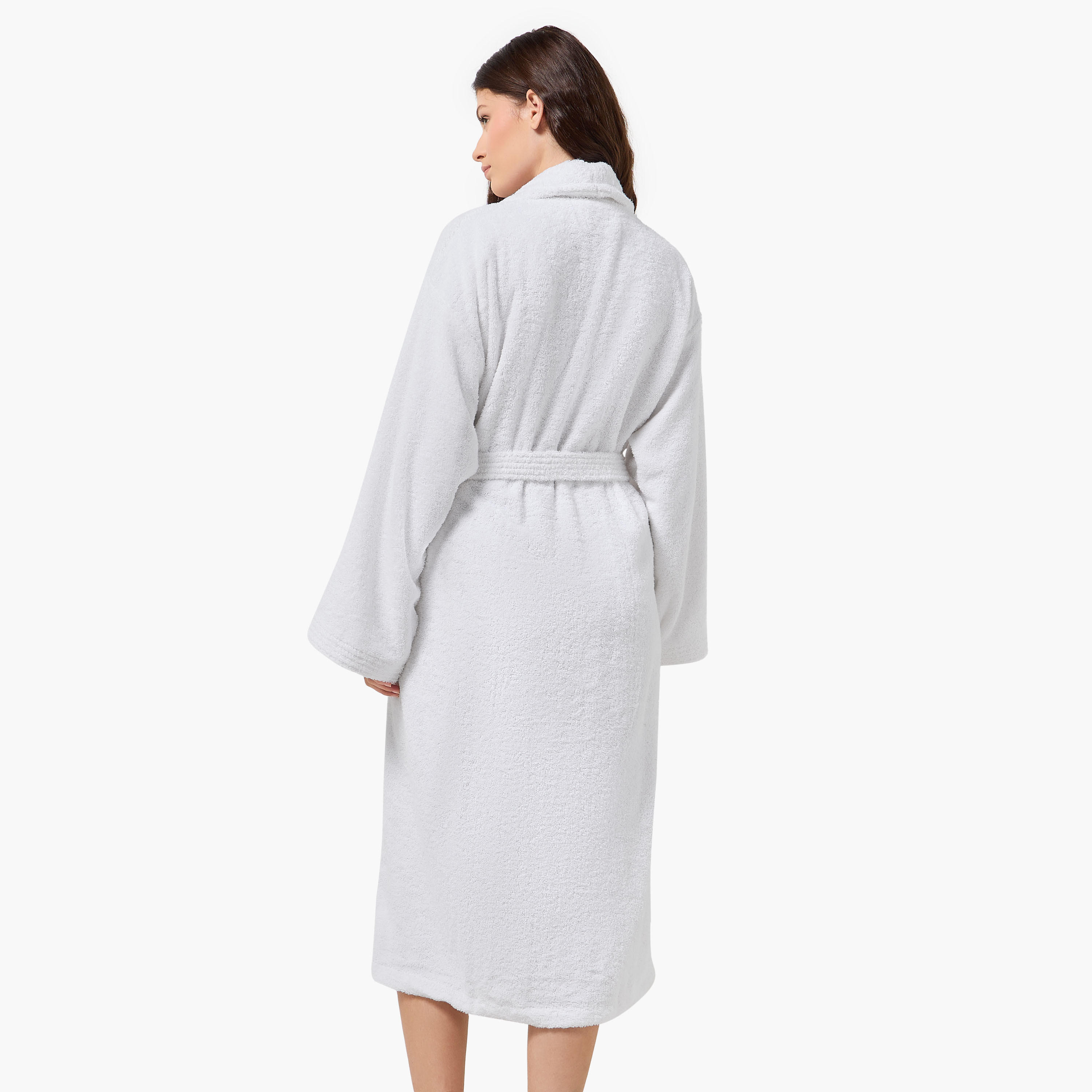 Halo 400 GSM Shawl Collar Bathrobe with Belt - Large-household-bathandlaundry-bathlinen-bathrobesandslippers-bathrobes-image-3