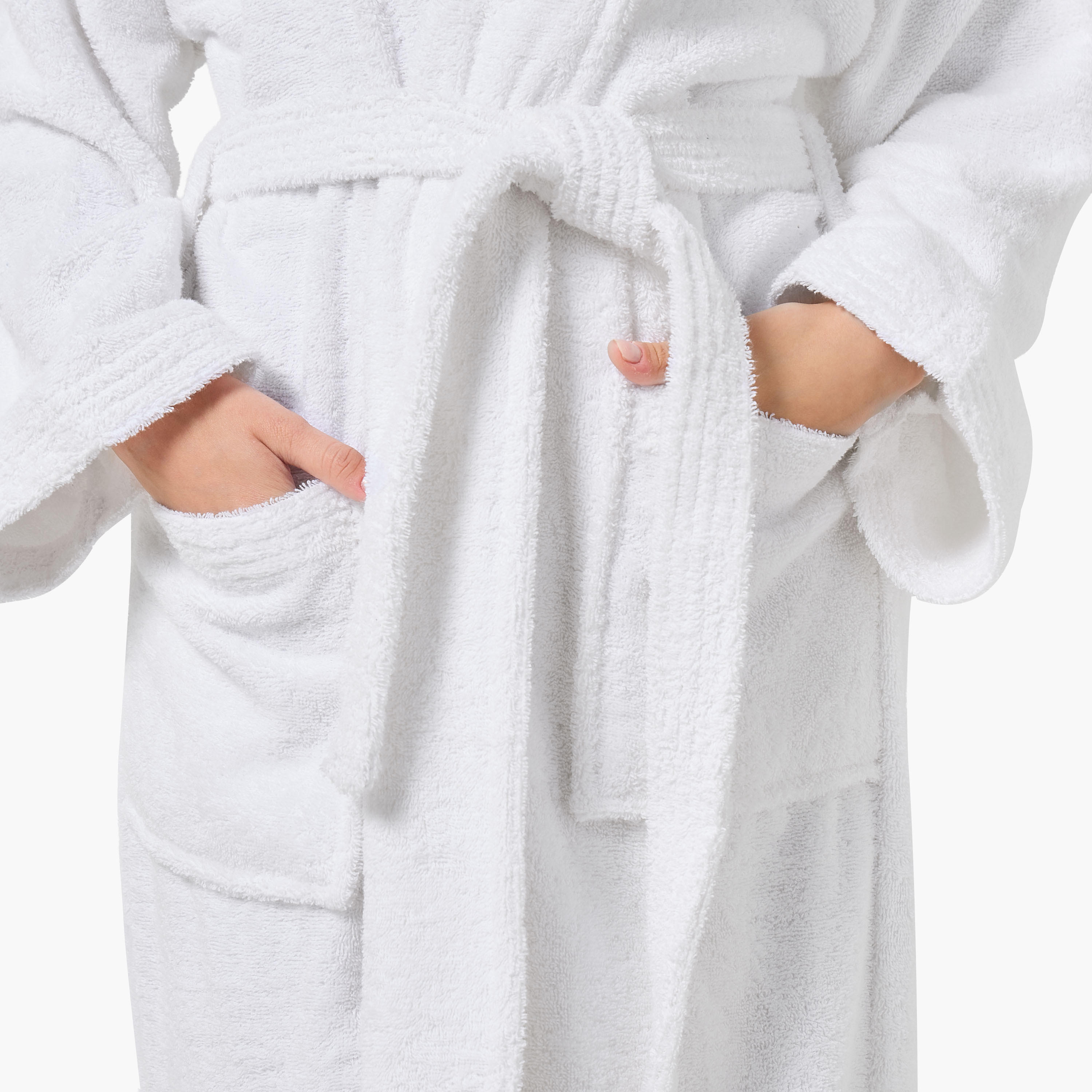 Halo 400 GSM Shawl Collar Bathrobe with Belt - Large-household-bathandlaundry-bathlinen-bathrobesandslippers-bathrobes-image-5