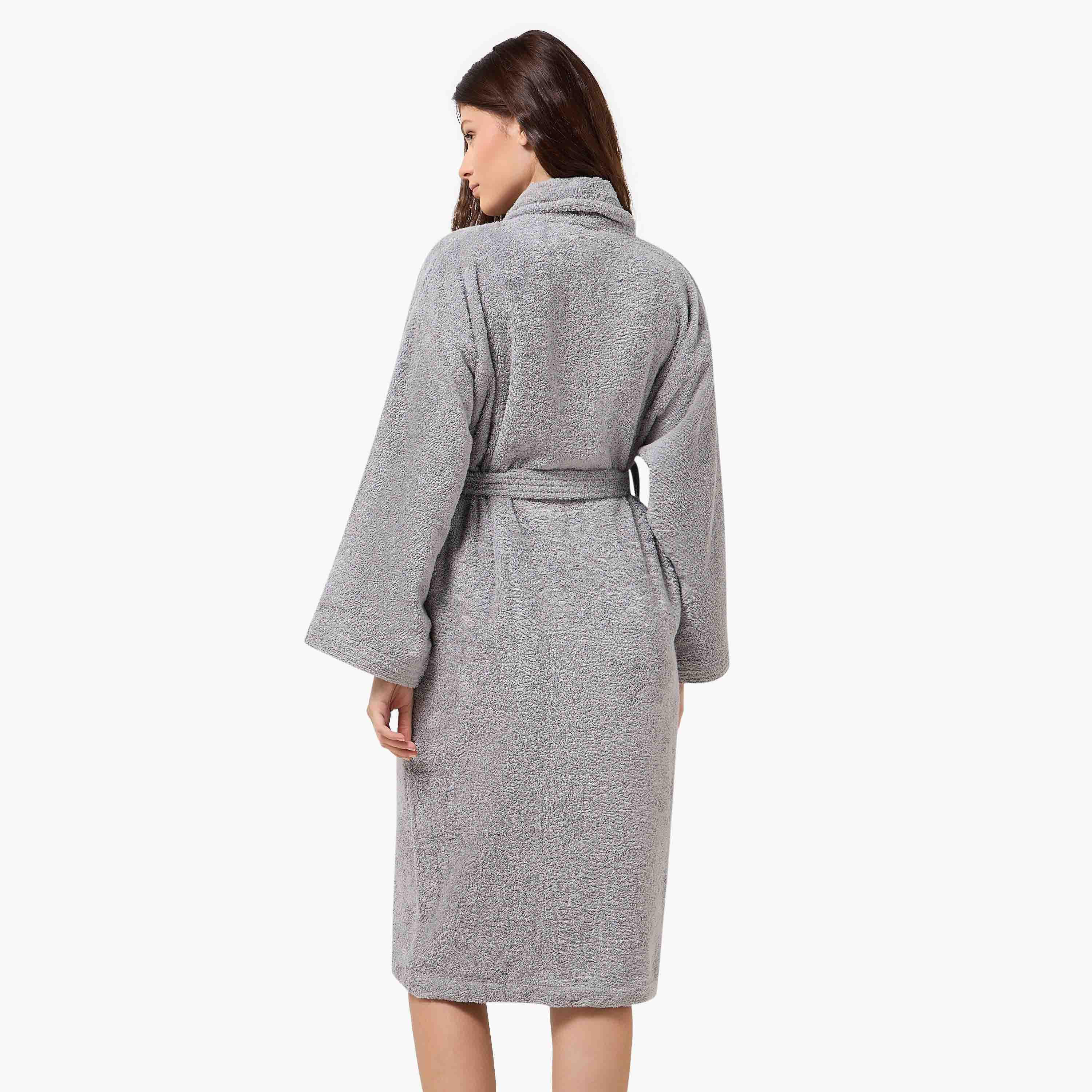 Halo Shawl Collar 400 GSM Bathrobe with Belt - Small-household-bathandlaundry-bathlinen-bathrobesandslippers-bathrobes-image-3
