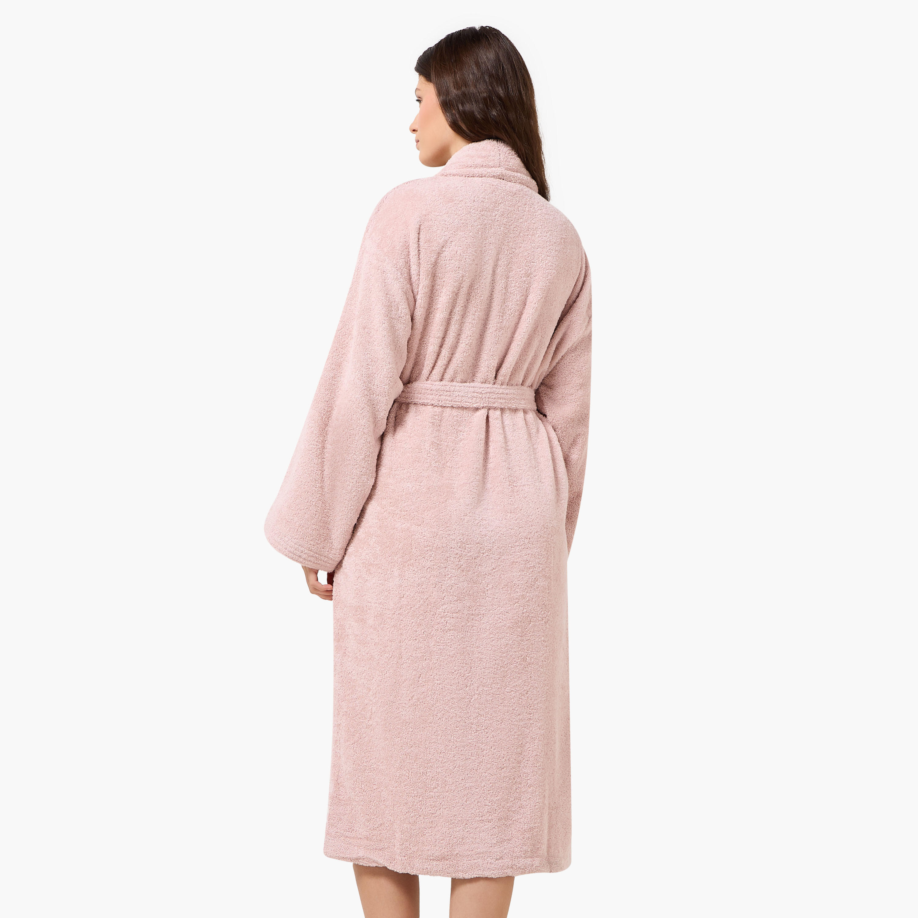 Halo 400 GSM Shawl Collar Bathrobe with Belt - Large-household-bathandlaundry-bathlinen-bathrobesandslippers-bathrobes-image-3