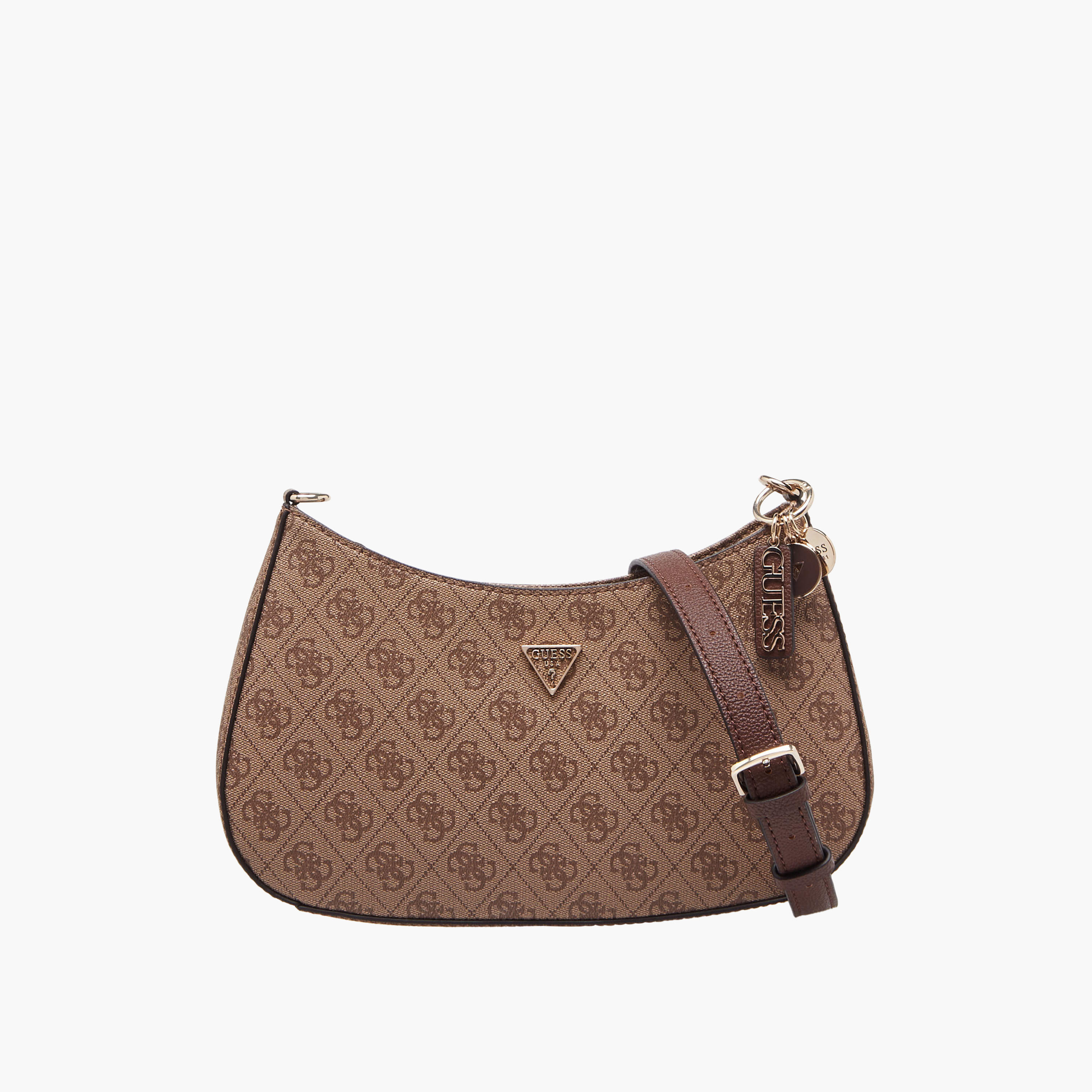 Guess NOELLE II Monogram Print Shoulder Bag with Detachable Strap-women-bagsandwallets-handbags-image-1