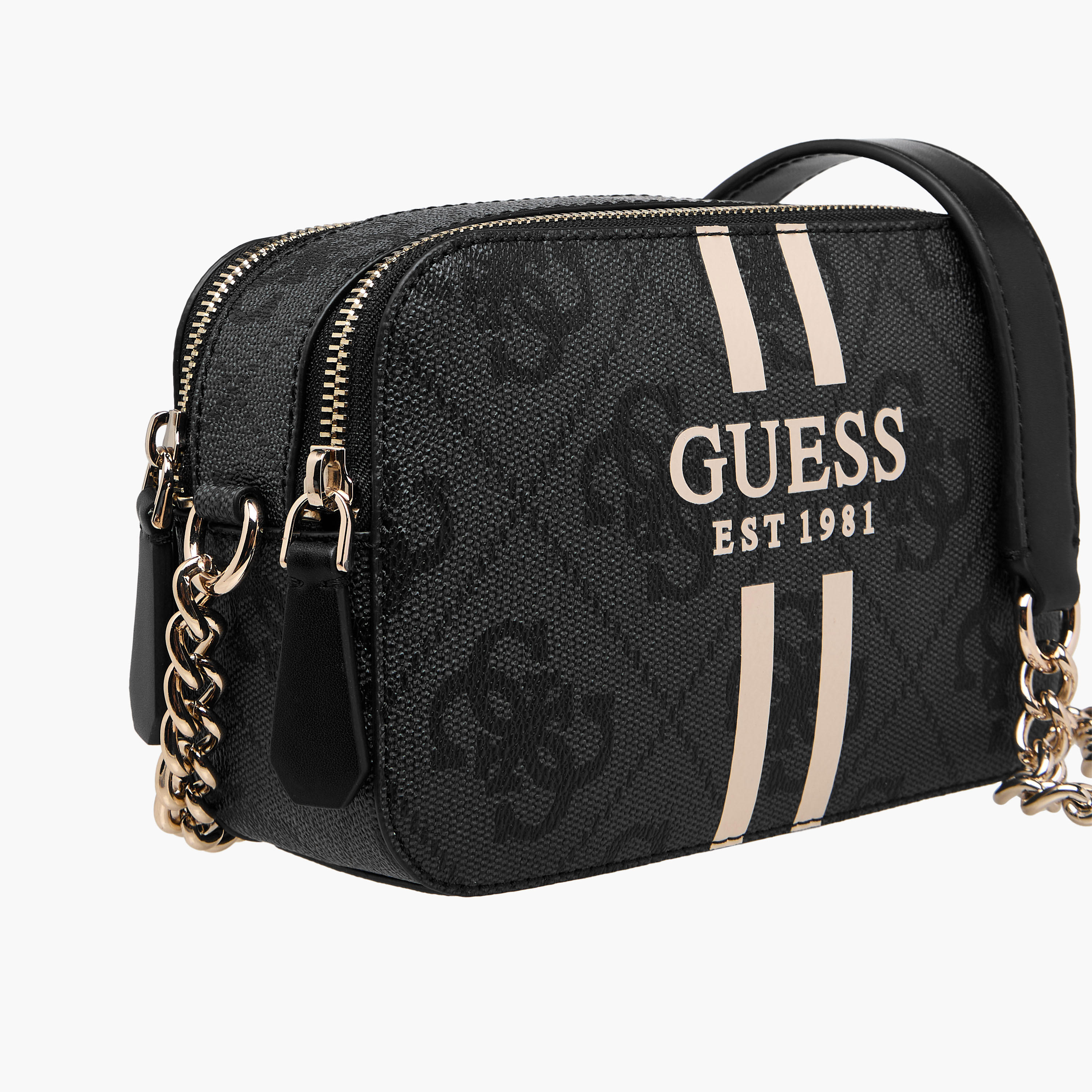 Guess Noelle II Monogram Print Crossbody Bag with Chain Strap-women-bagsandwallets-handbags-image-4