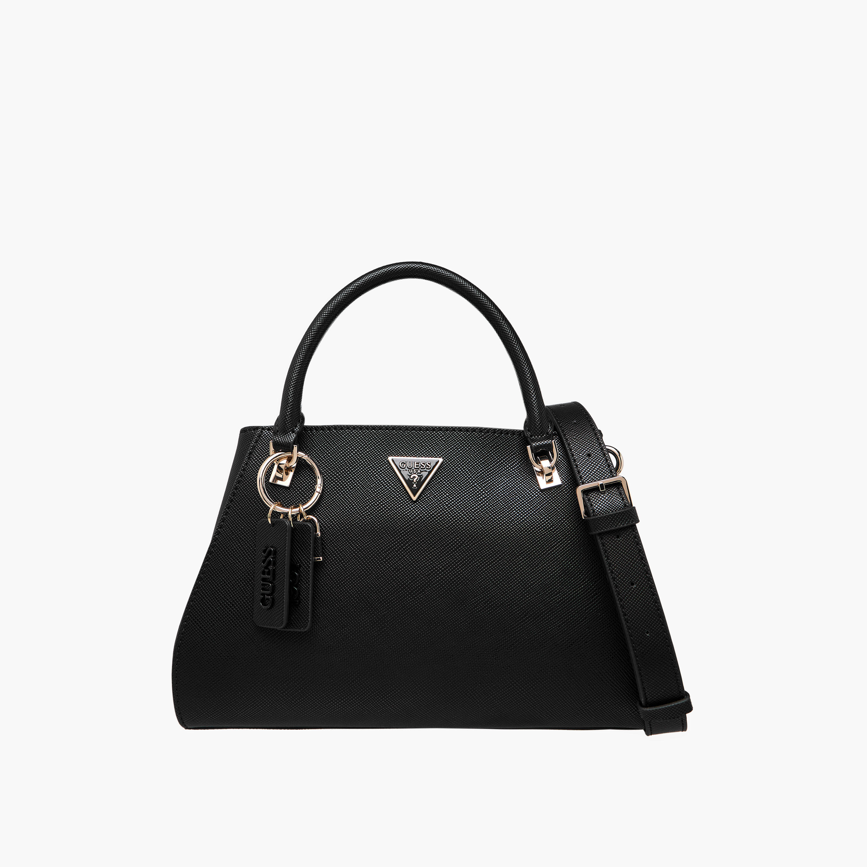 Guess Noelle II Luxury Textured Satchel Bag with Detachable Strap-women-bagsandwallets-handbags-image-1