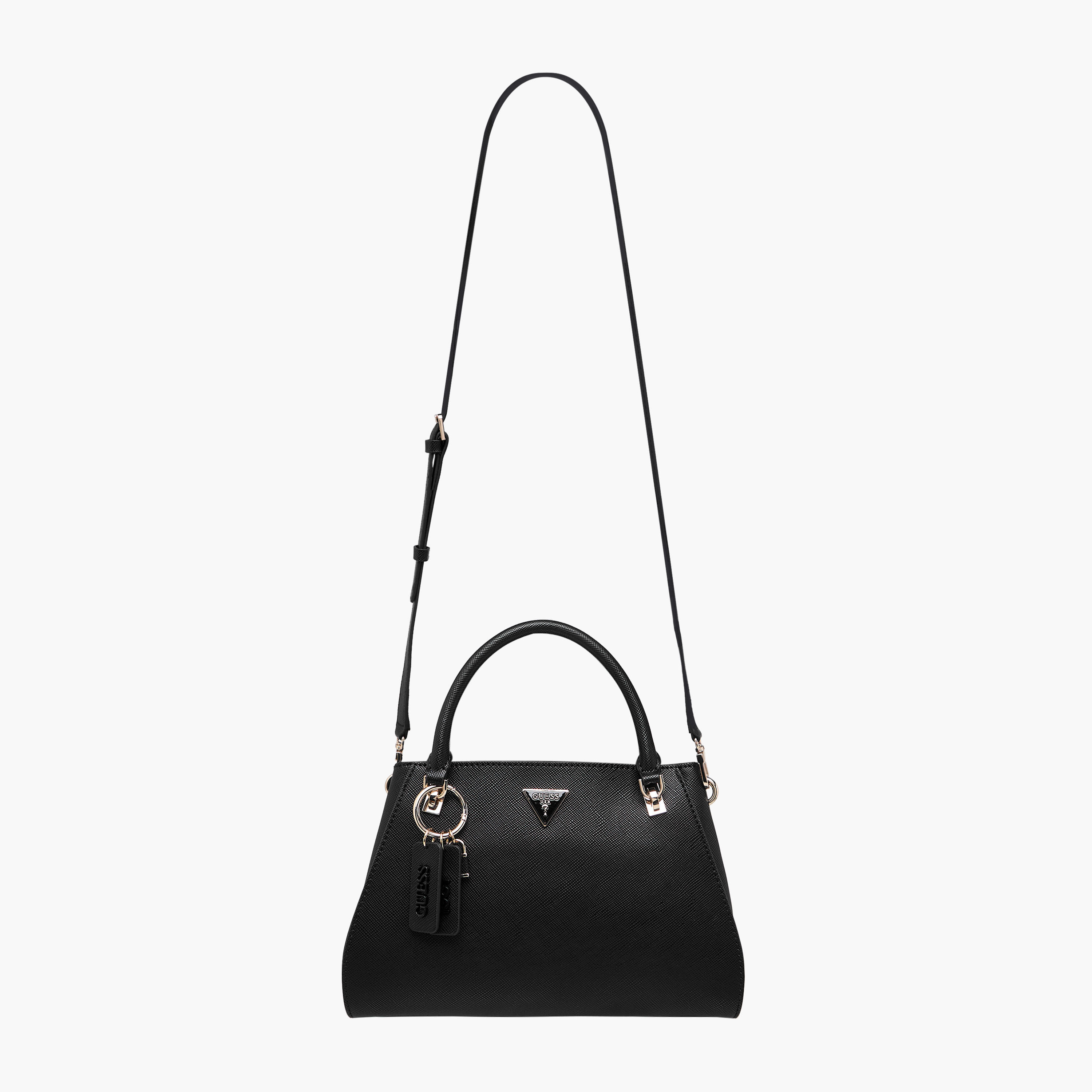 Guess Noelle II Luxury Textured Satchel Bag with Detachable Strap-women-bagsandwallets-handbags-image-3