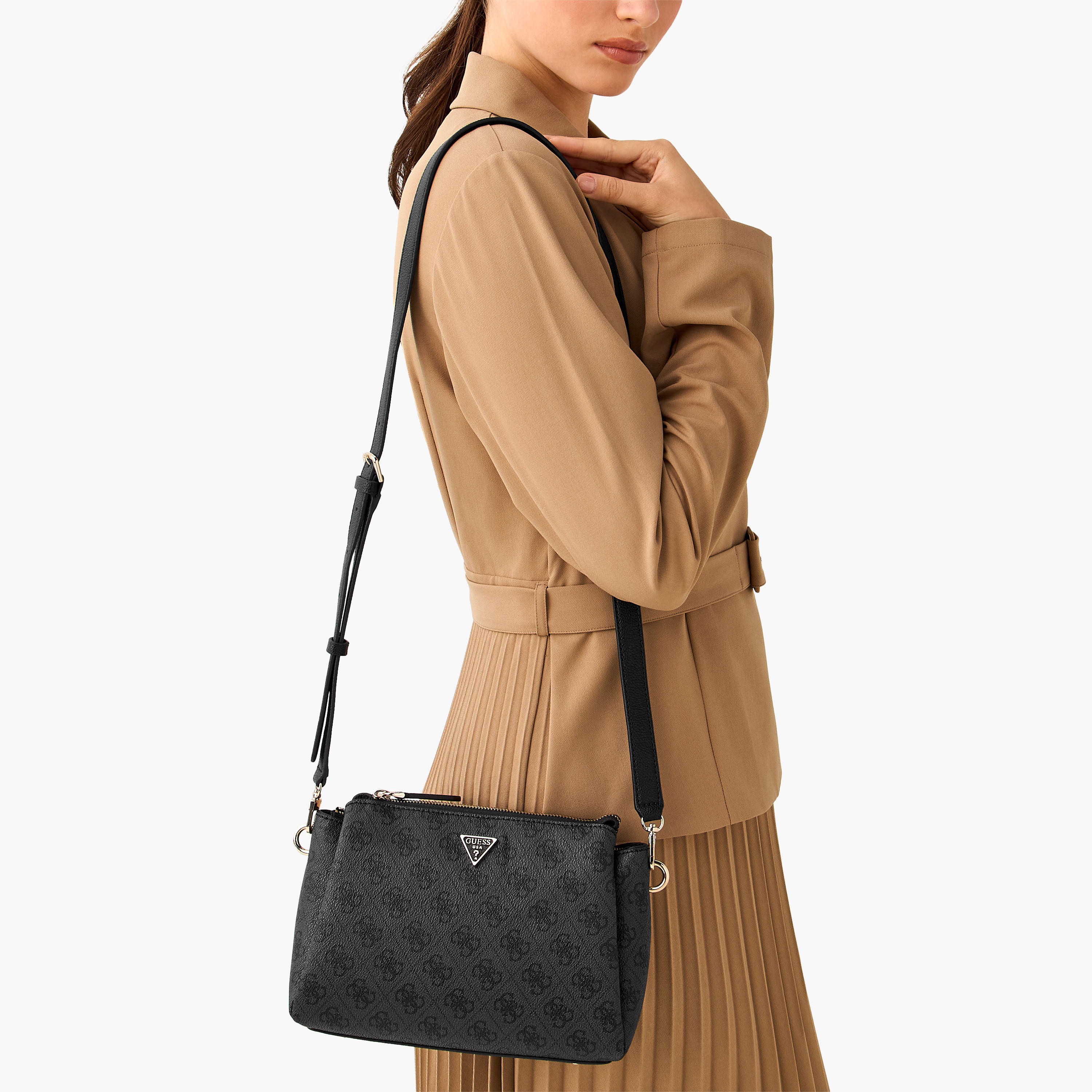 Guess NOELLE II Monogram Print Crossbody Bag with Adjustable Strap-women-bagsandwallets-handbags-image-2