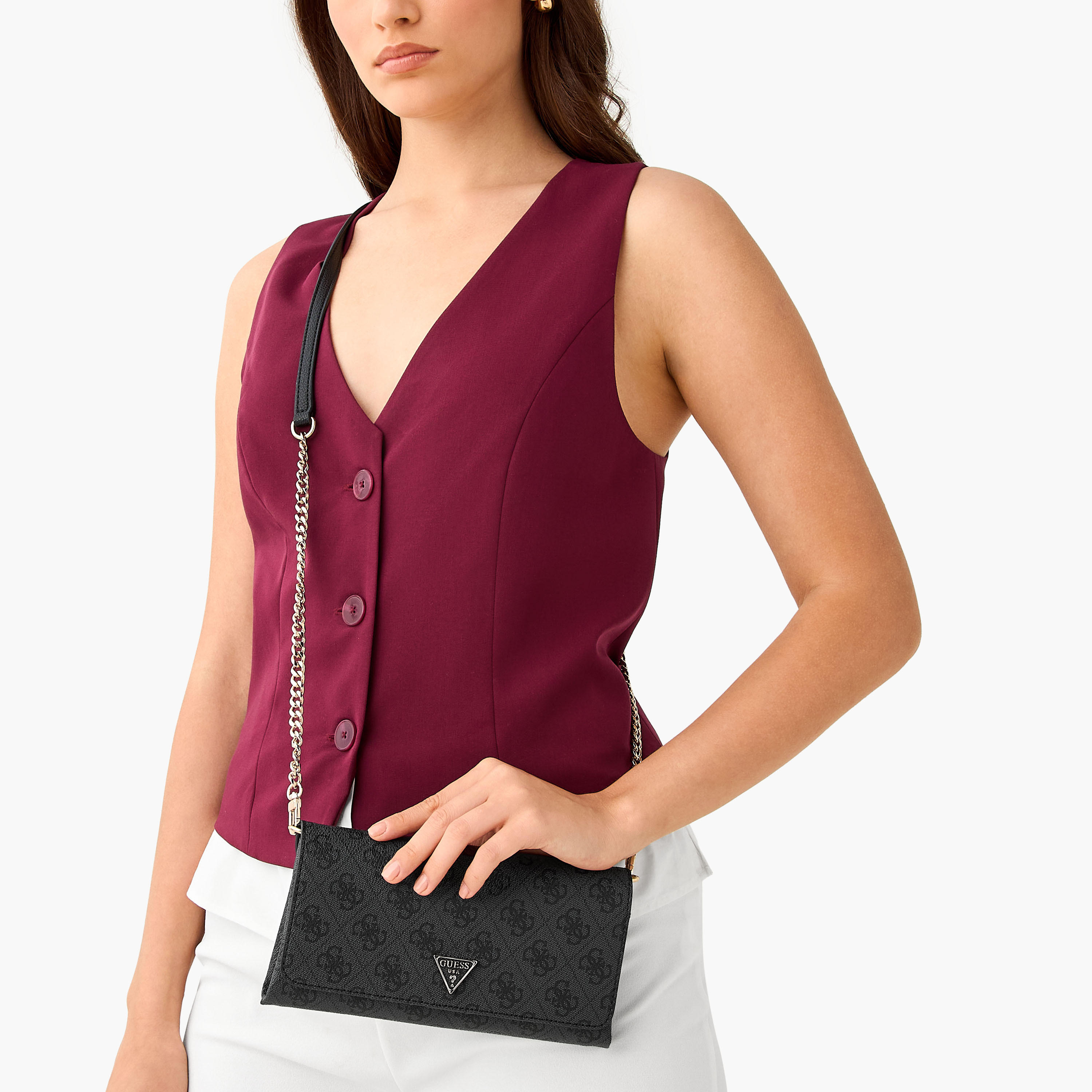 Guess NOELLE II XBODY Monogram Print Crossbody Bag with Chain Strap-women-bagsandwallets-handbags-image-2