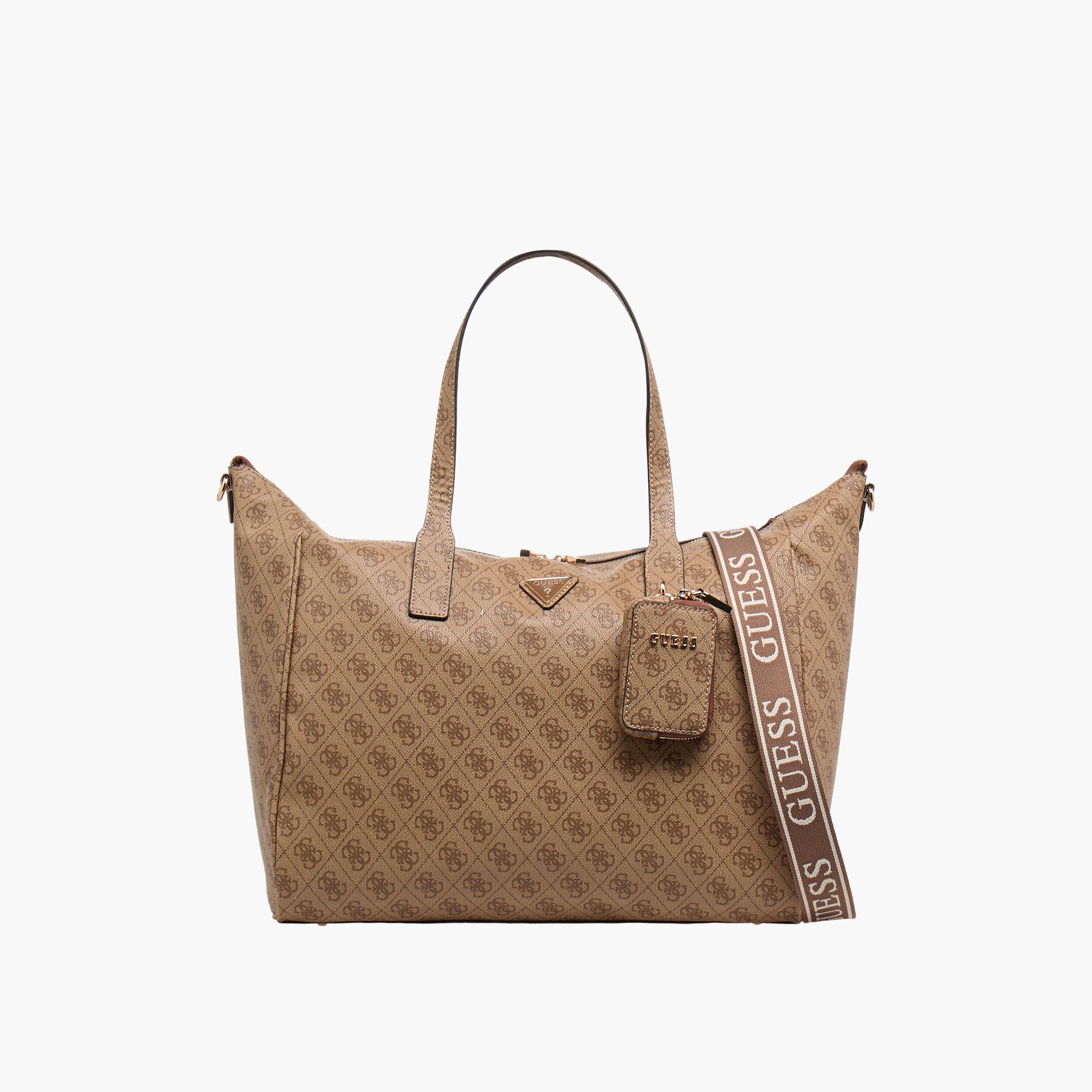 Guess LATONA CARRYON Monogram Print Tote Bag with Double Handles-women-bagsandwallets-handbags-image-1