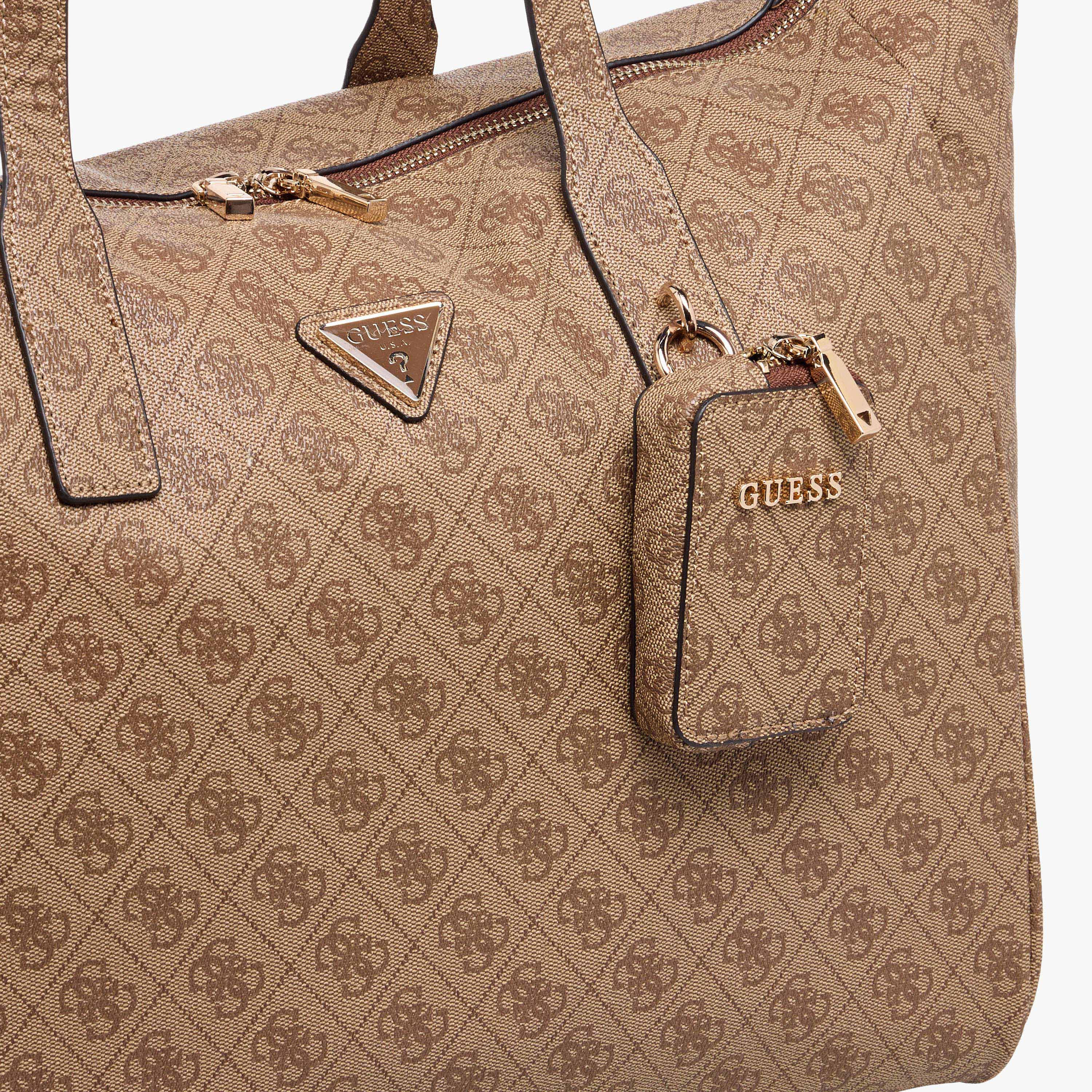 Guess LATONA CARRYON Monogram Print Tote Bag with Double Handles-women-bagsandwallets-handbags-image-5