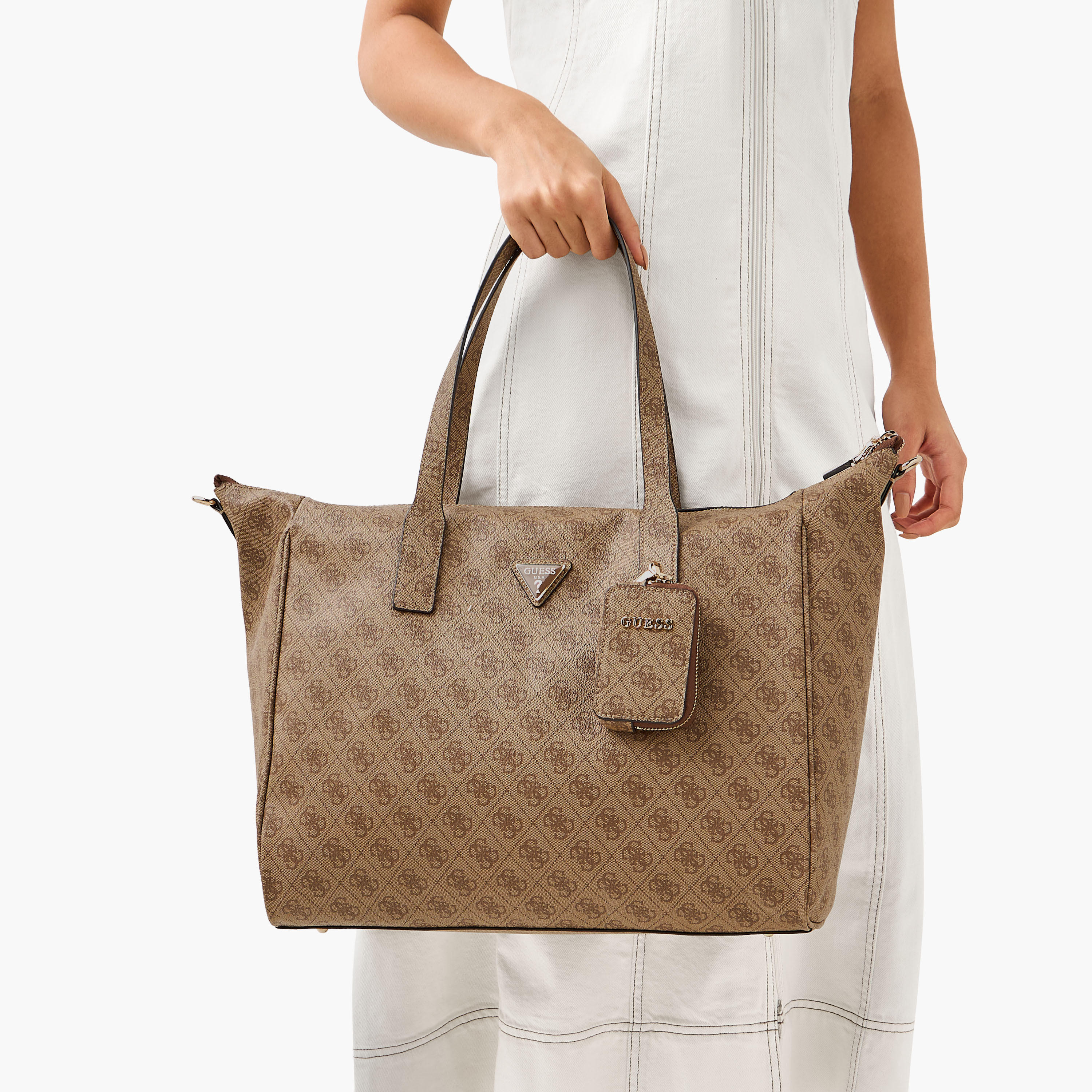 Guess LATONA CARRYON Monogram Print Tote Bag with Double Handles-women-bagsandwallets-handbags-image-8