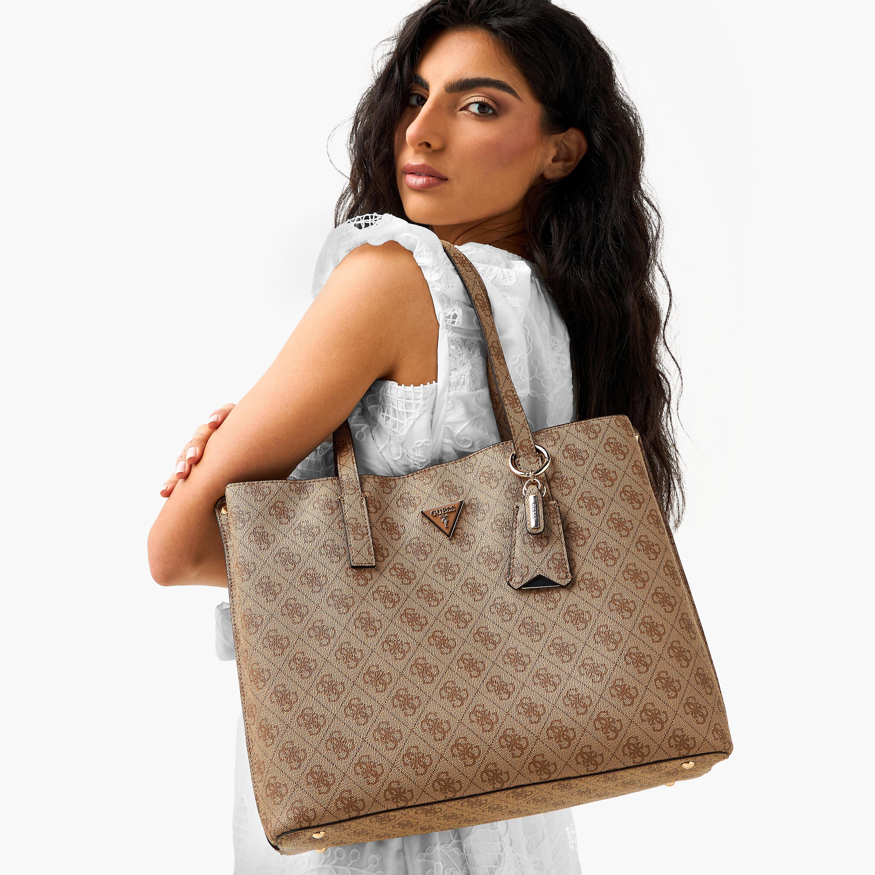 Guess Meridian II Girlfriend Monogram Print Tote Bag with Double Handle-women-bagsandwallets-handbags-image-2