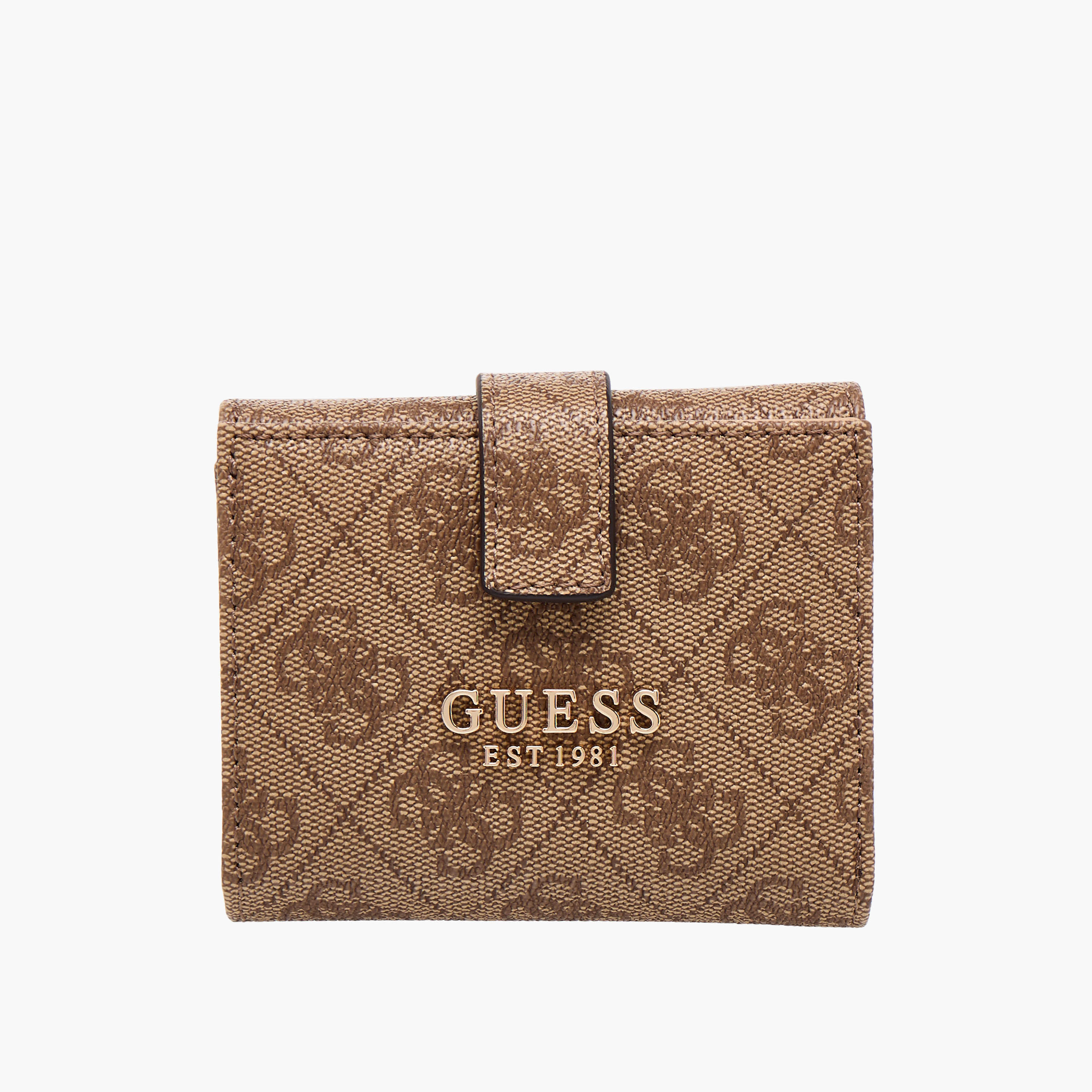 Guess LAUREL II SLG PETITE Monogram Print Tri-Fold Wallet-women-bagsandwallets-wallets-image-1