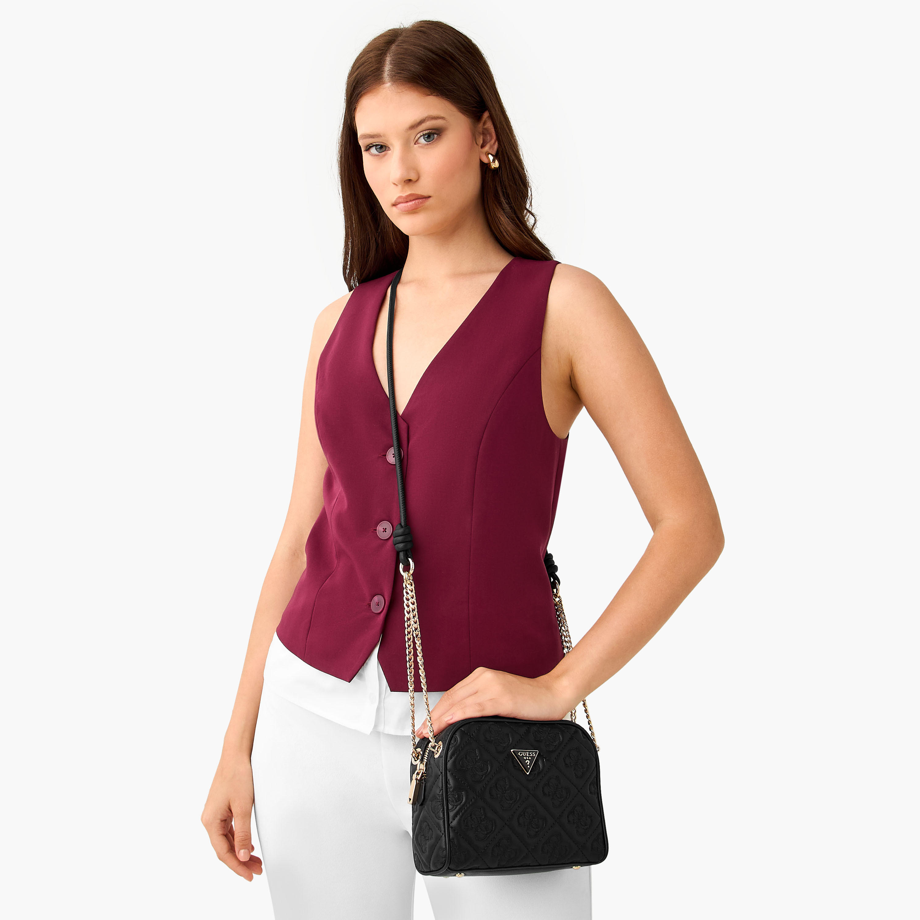 Guess ADELASIA CAMERA Monogram Embroidered Crossbody Bag with Zip Closure-women-bagsandwallets-handbags-image-2