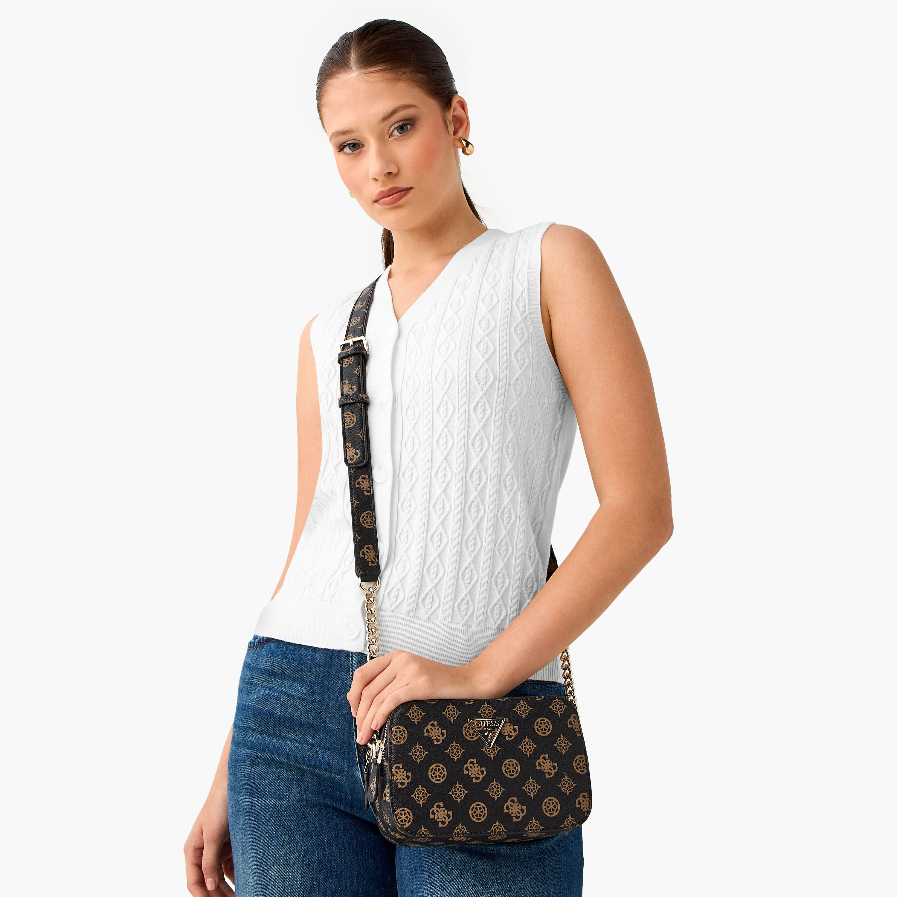 شنطة كروس بودي بحزام قابل للتعديل وطبعات مونوجرام نويل كاميرا من جيس-women-bagsandwallets-handbags-image-2