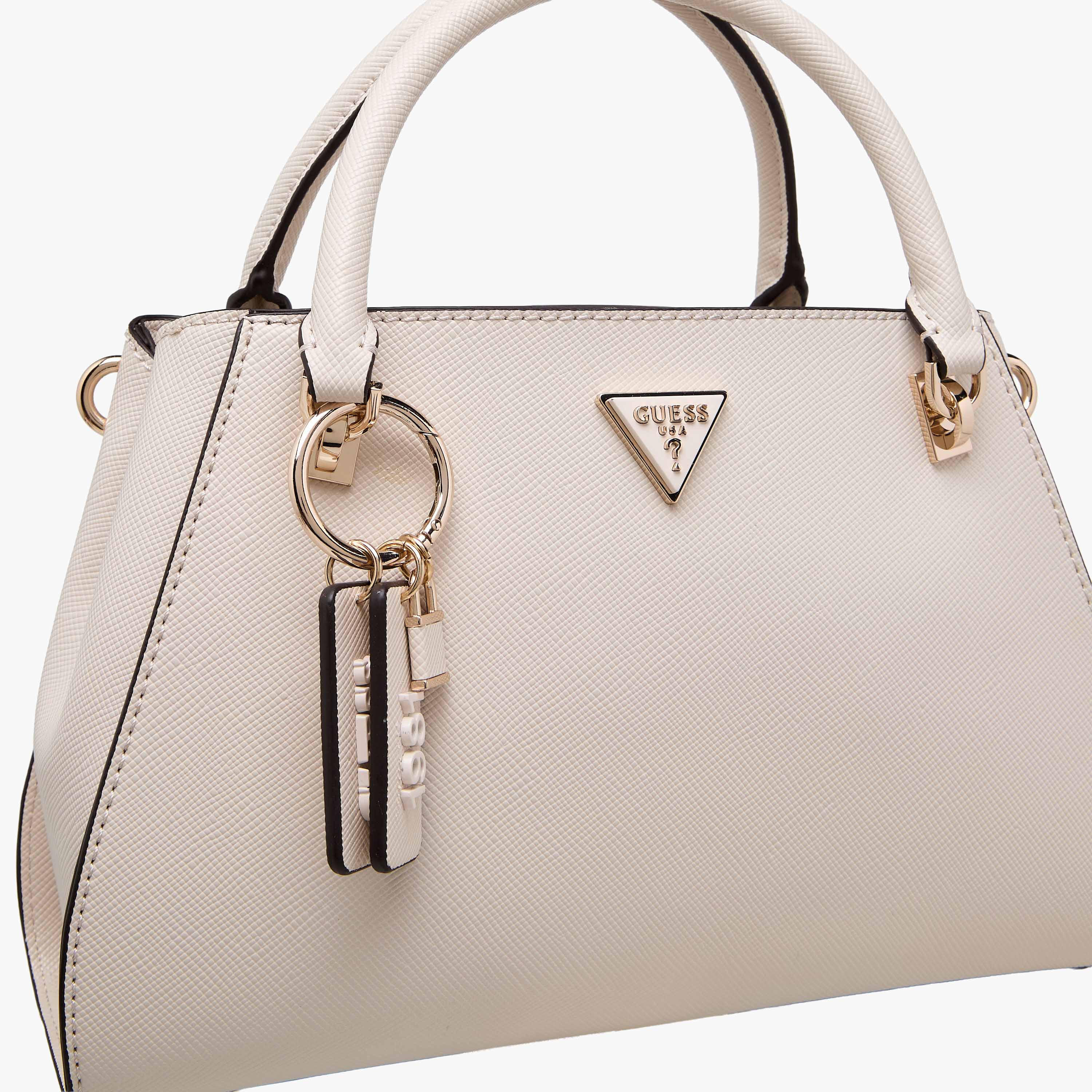 Guess NOELLE Textured Satchel Bag with Detachable Shoulder Strap-women-bagsandwallets-handbags-image-4