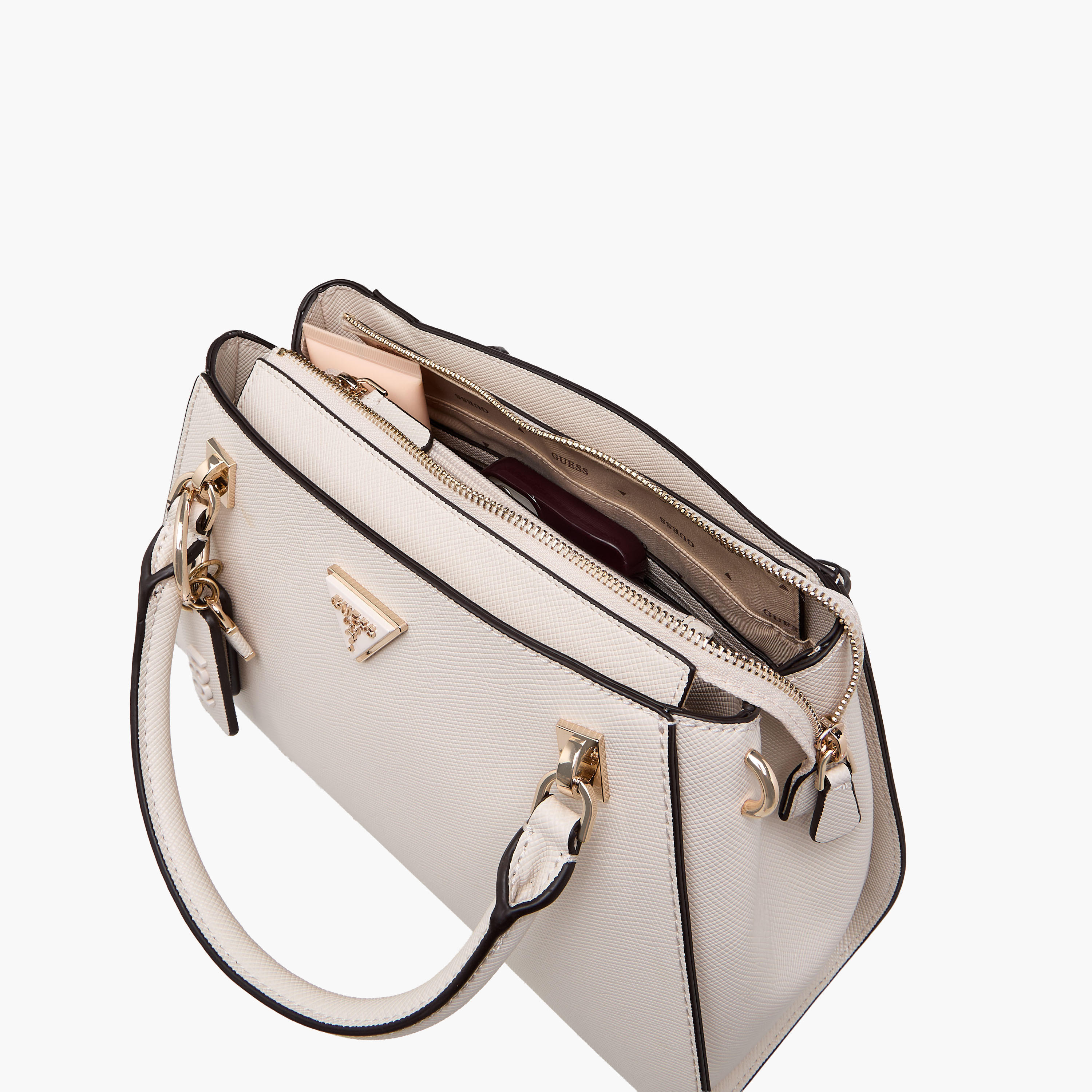 Guess NOELLE Textured Satchel Bag with Detachable Shoulder Strap-women-bagsandwallets-handbags-image-8