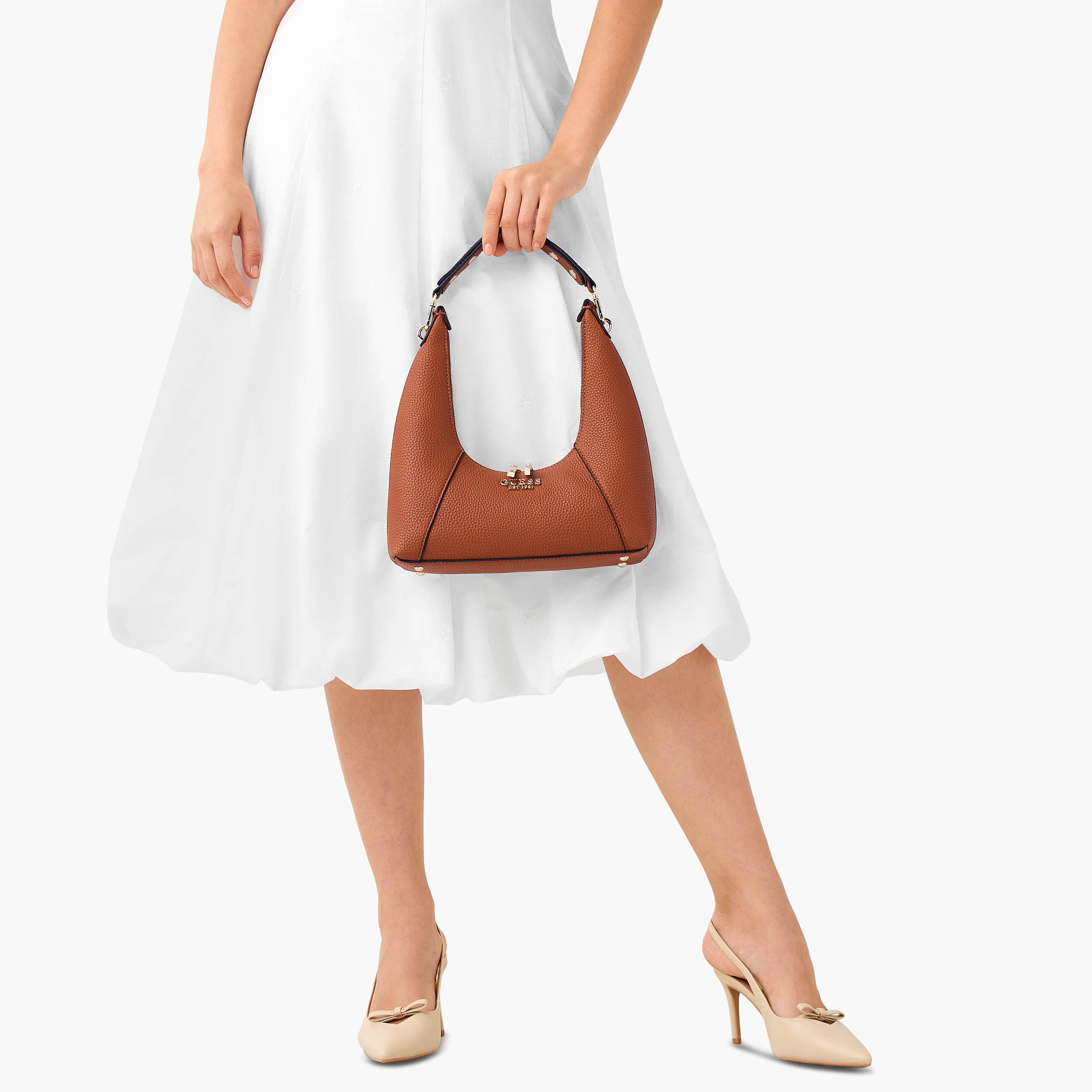Guess Calista Textured Shoulder Bag with Zip Closure-women-bagsandwallets-handbags-image-2