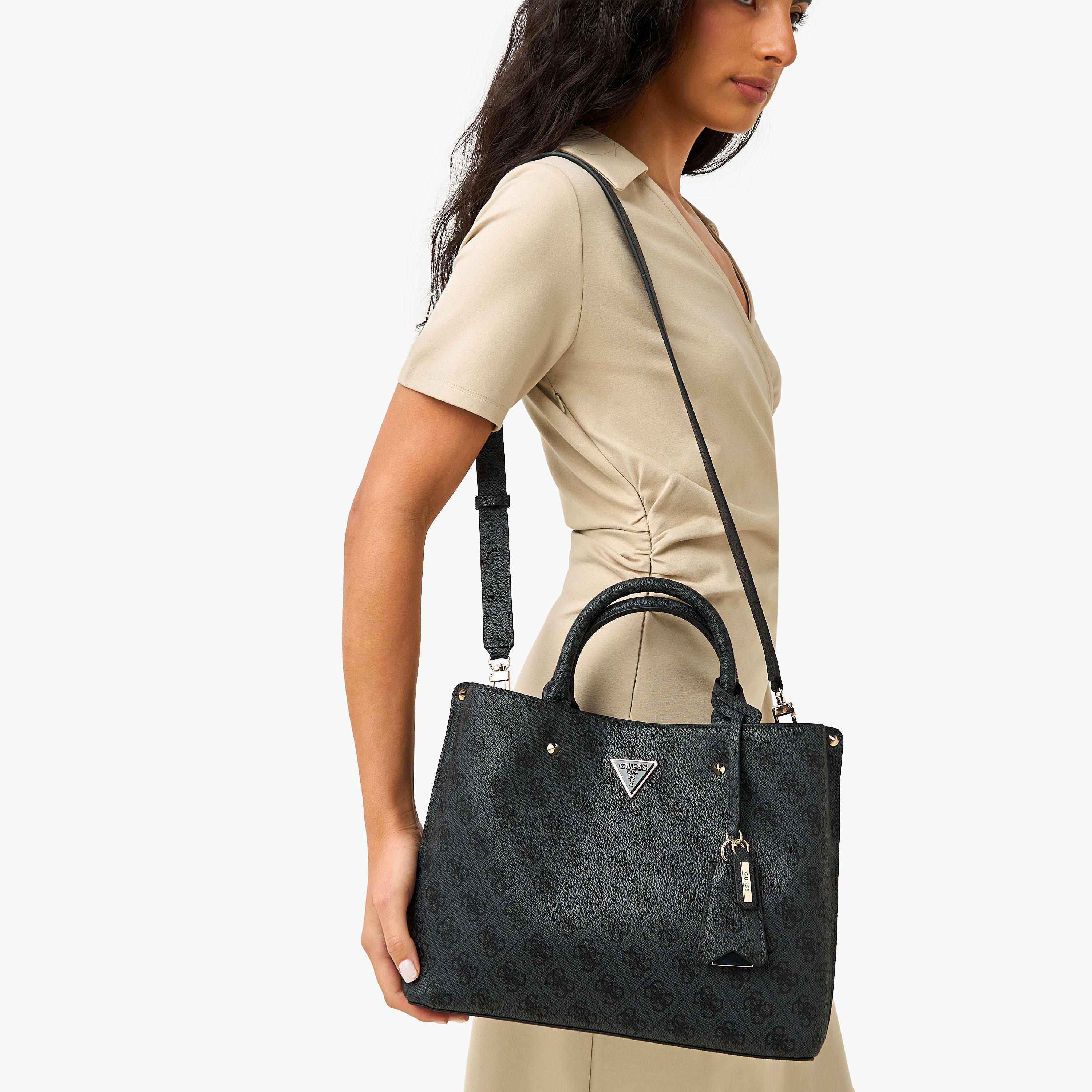 Guess Meridian II Girlfriend Monogram Print Tote Bag with Double Handle-women-bagsandwallets-handbags-image-2
