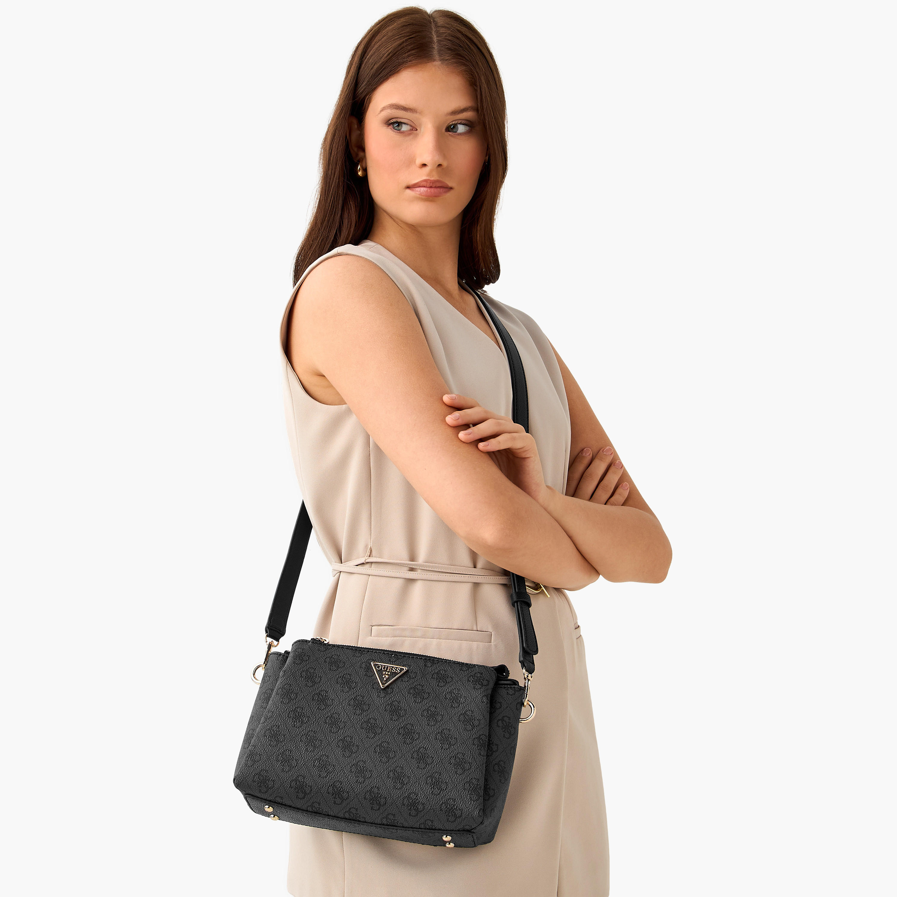 Guess Noelle Tri Comp Monogram Print Crossbody Bag with Adjustable Strap-women-bagsandwallets-handbags-image-2