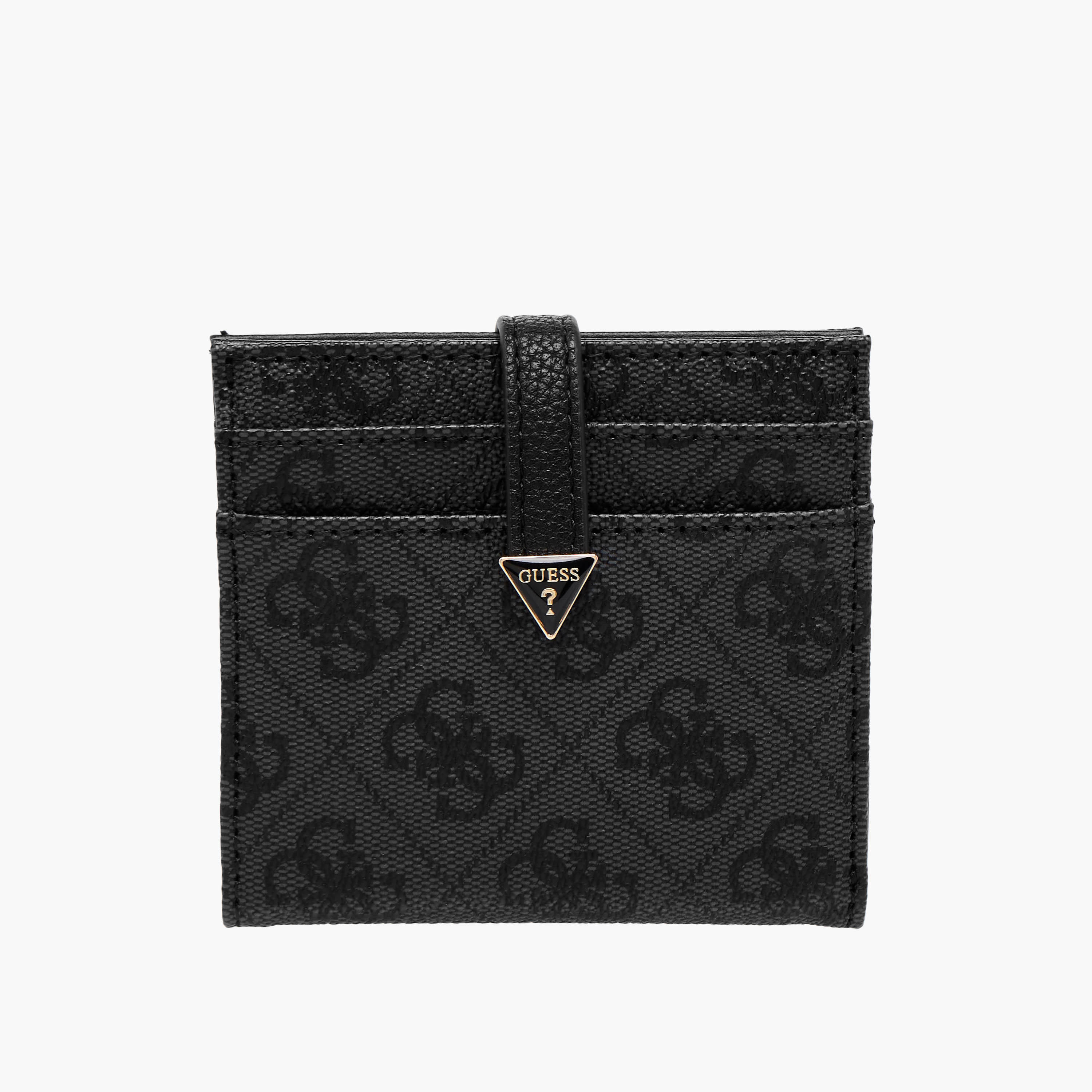 Guess Laurel SLG Textured Card Holder with Snap Button Closure-women-bagsandwallets-wallets-image-1