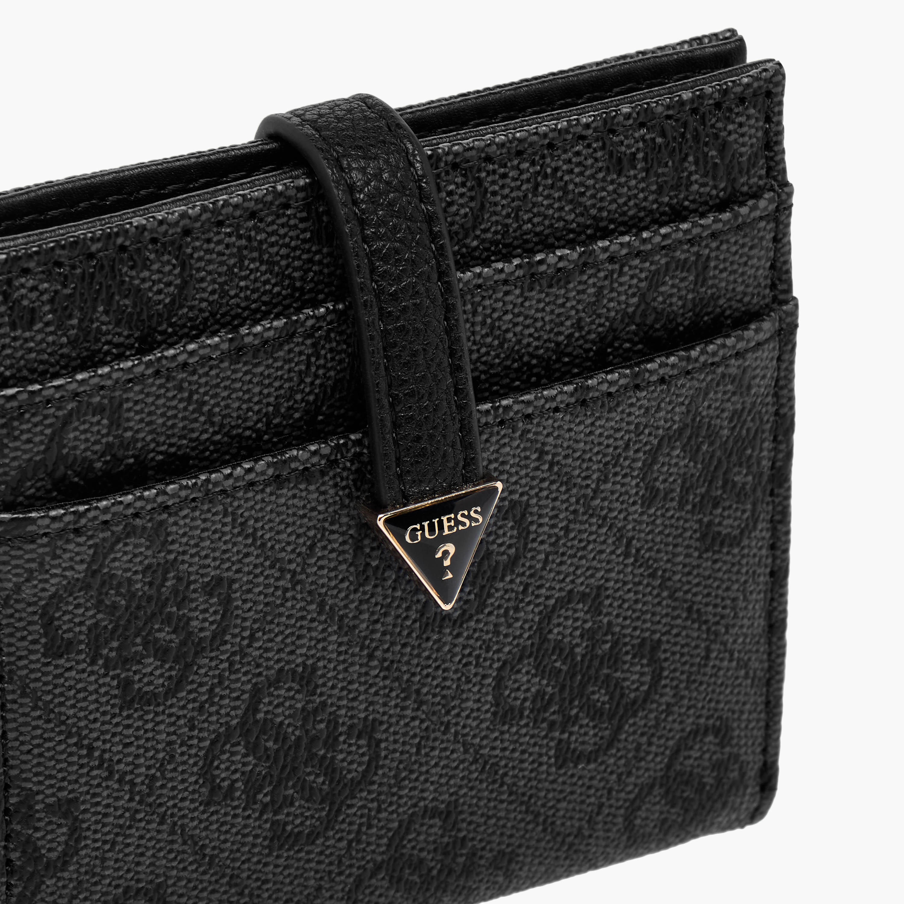 Guess Laurel SLG Textured Card Holder with Snap Button Closure-women-bagsandwallets-wallets-image-3