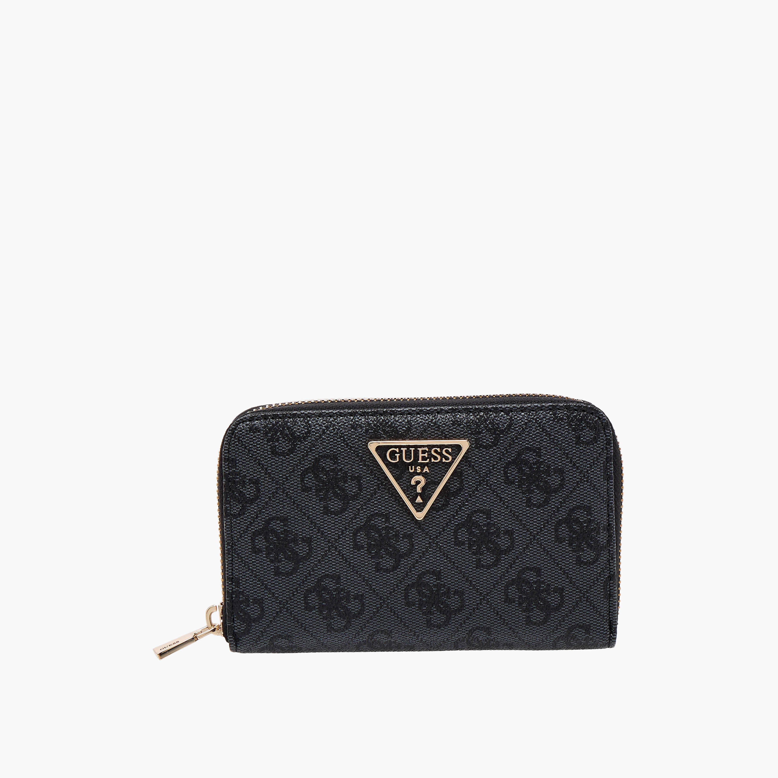Guess Laurel SLG Textured Wallet with Zip Closure-women-bagsandwallets-wallets-image-1