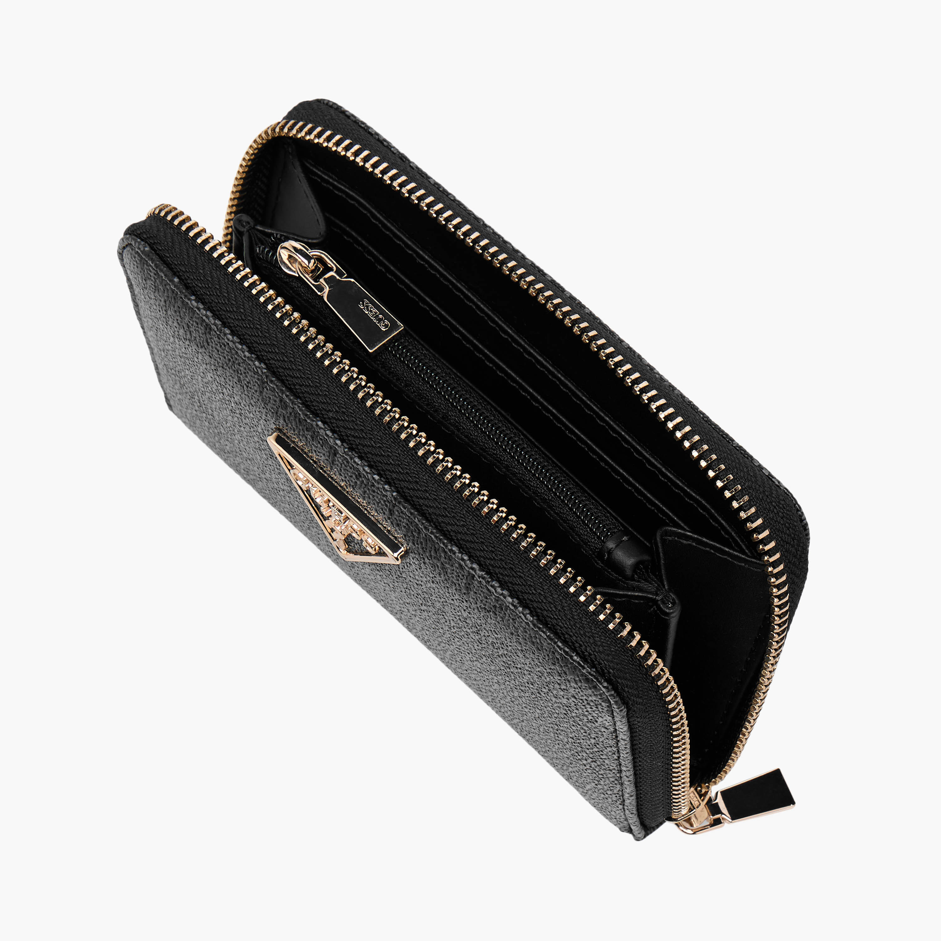 Guess Laurel SLG Textured Wallet with Zip Closure-women-bagsandwallets-wallets-image-5