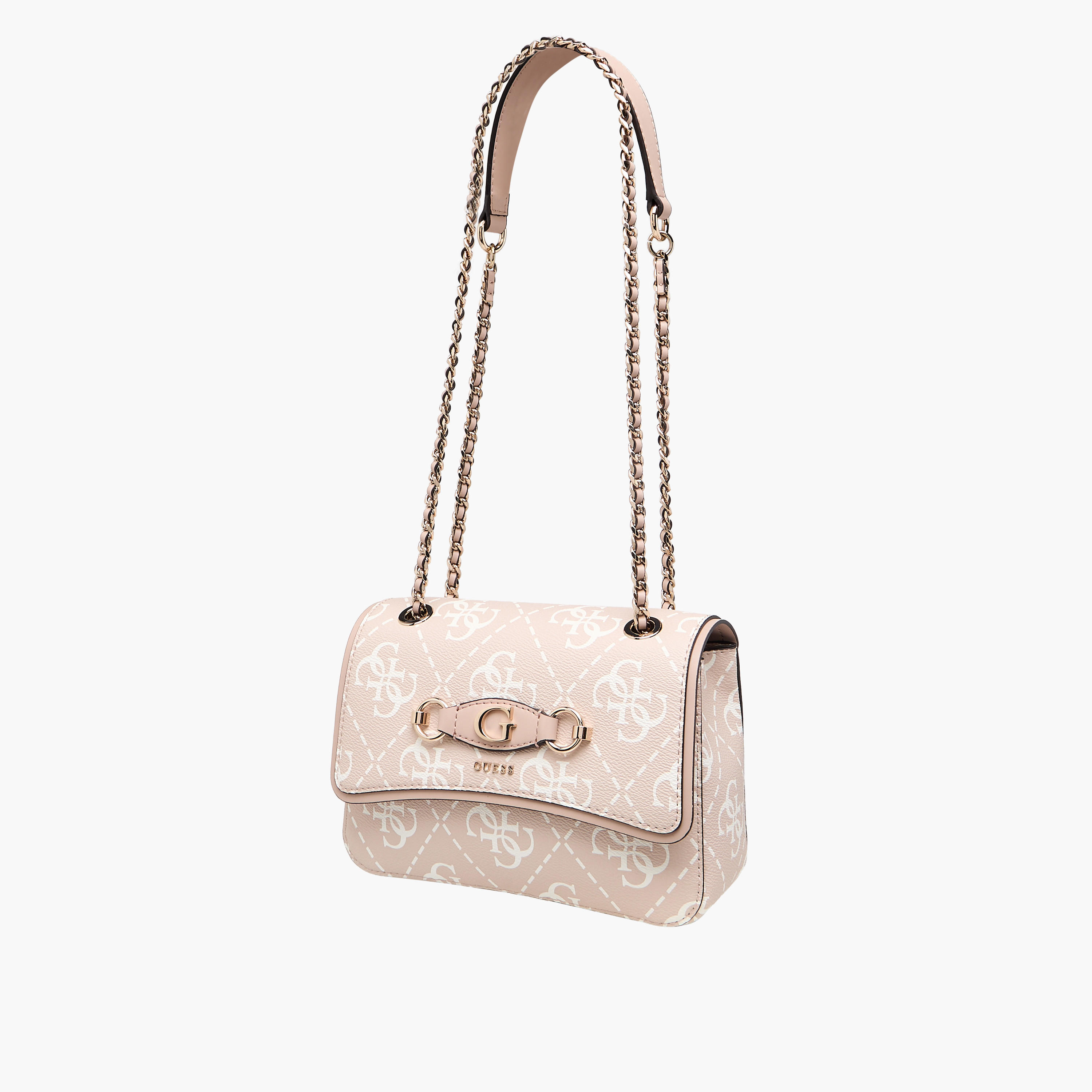 Guess IZZY CONVERTIBLE Monogram Print Sling Bag with Chain Strap-women-bagsandwallets-handbags-image-4