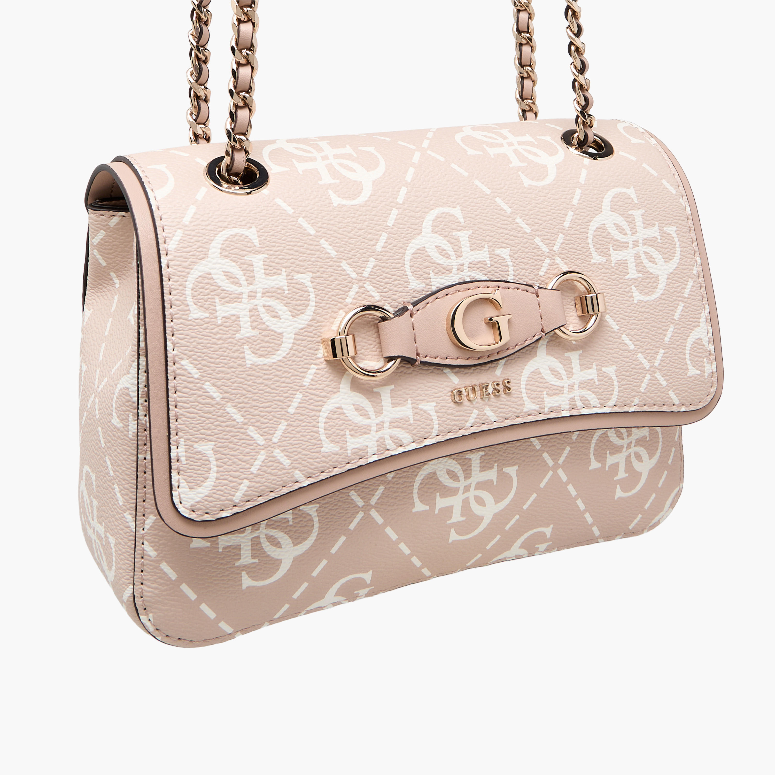 Guess IZZY CONVERTIBLE Monogram Print Sling Bag with Chain Strap-women-bagsandwallets-handbags-image-5