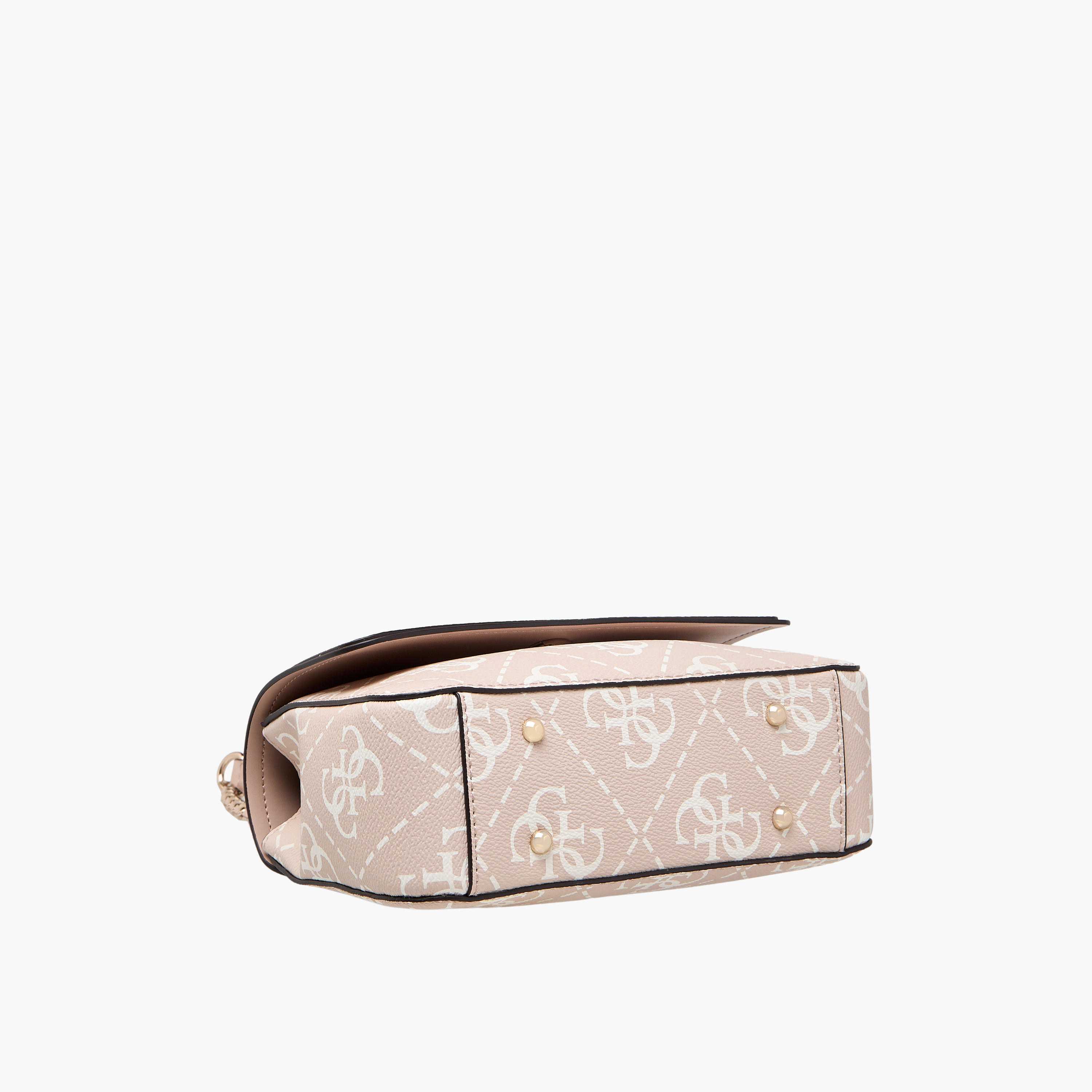 Guess IZZY CONVERTIBLE Monogram Print Sling Bag with Chain Strap-women-bagsandwallets-handbags-image-8