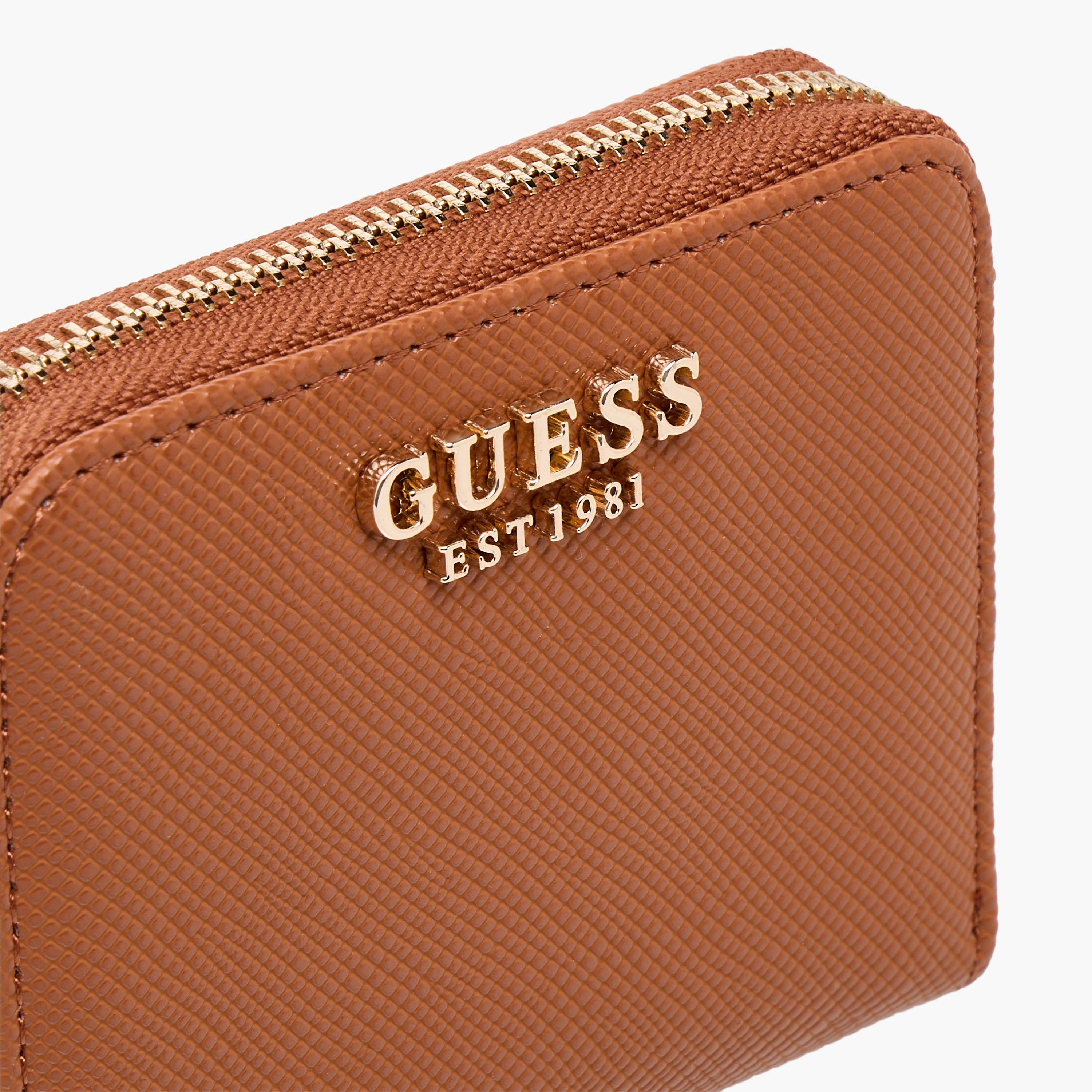 Guess Laurel II SLG Textured Wallet with Zip Closure-women-bagsandwallets-wallets-image-3