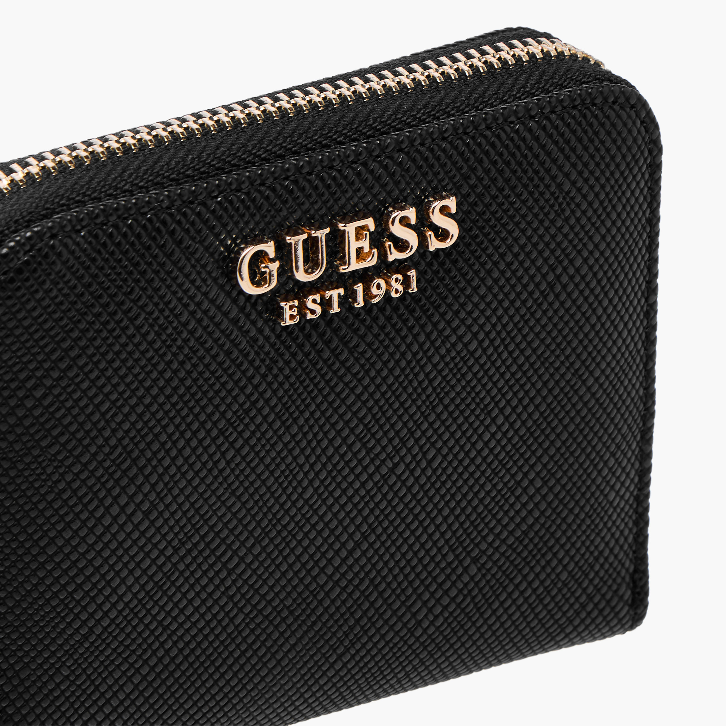 Guess Laurel II SLG Textured Wallet with Zip Closure-women-bagsandwallets-wallets-image-3