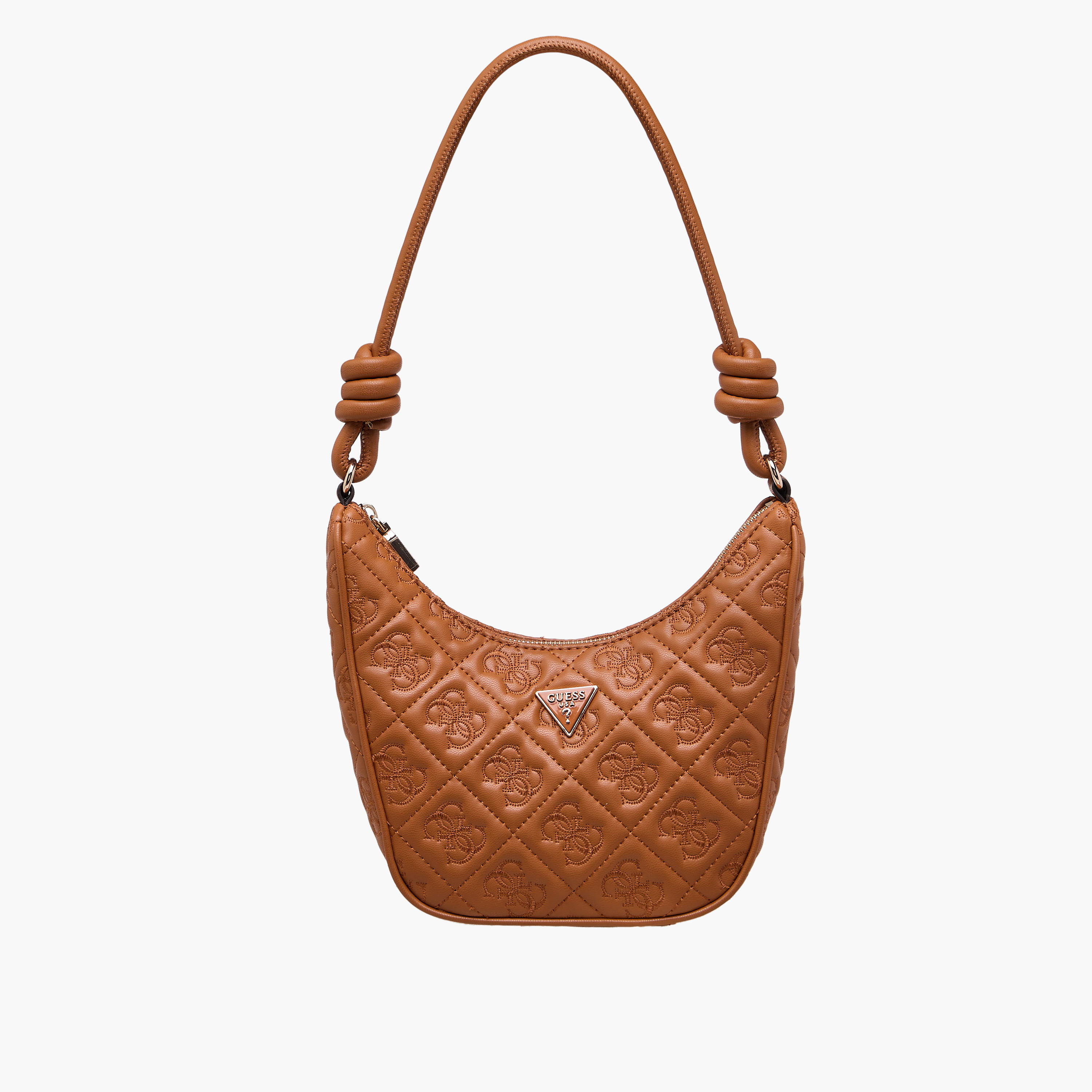 Guess ADELASIA Monogram Embroidered Shoulder Bag with Knot Detail-women-bagsandwallets-handbags-image-1