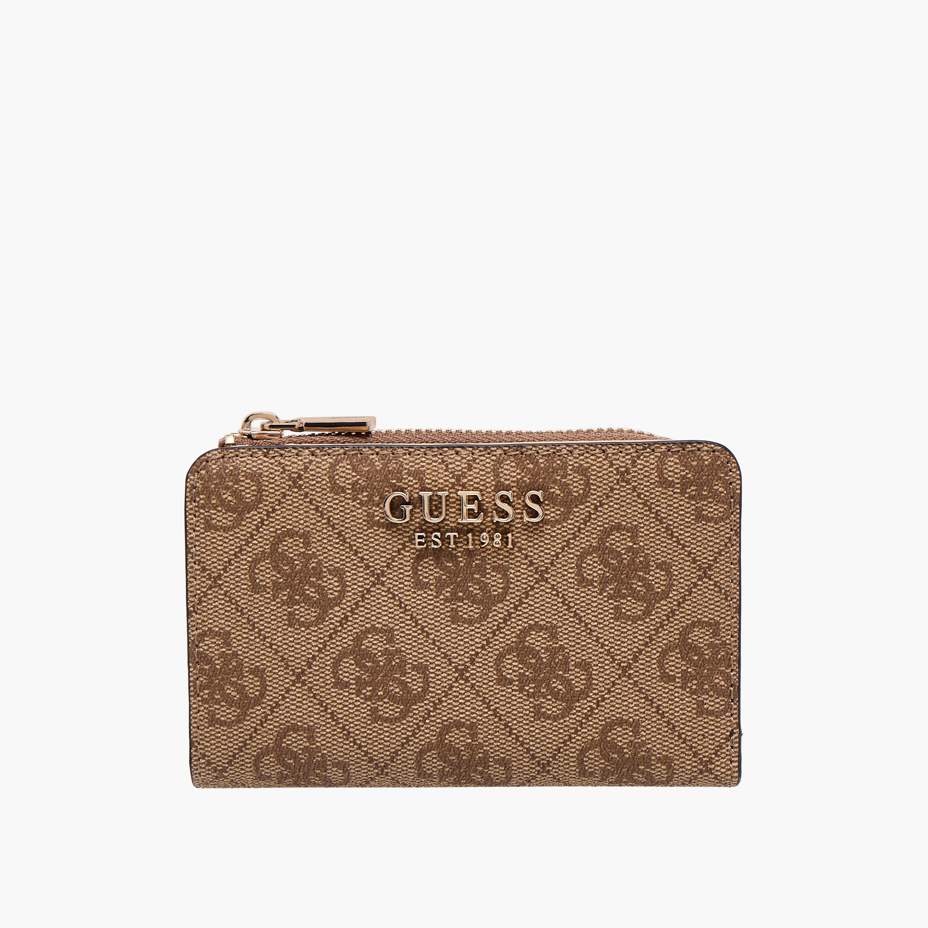 Guess Laurel SLG Textured Card Holder with Snap Button Closure-women-bagsandwallets-wallets-image-1