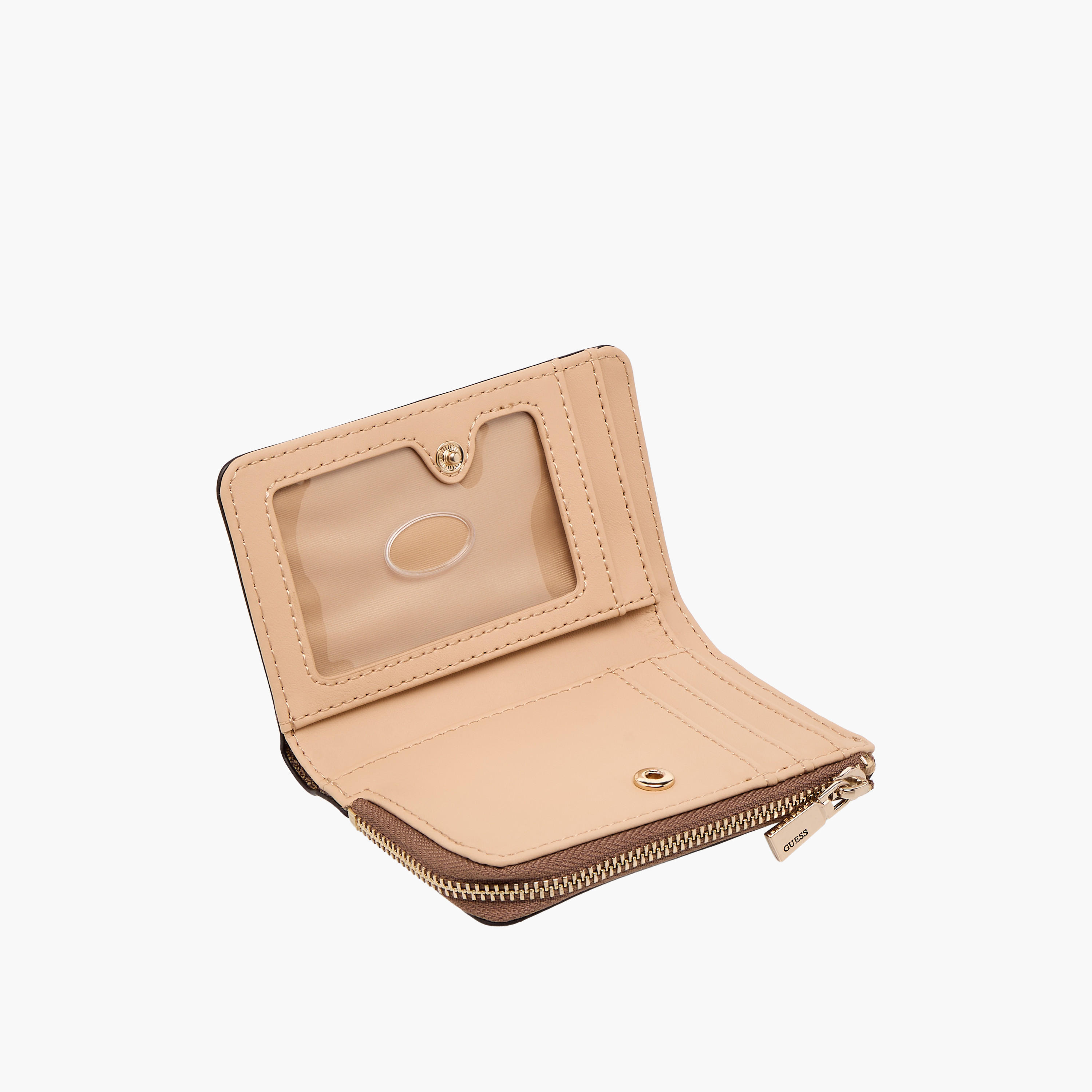 Guess Laurel SLG Textured Card Holder with Snap Button Closure-women-bagsandwallets-wallets-image-5
