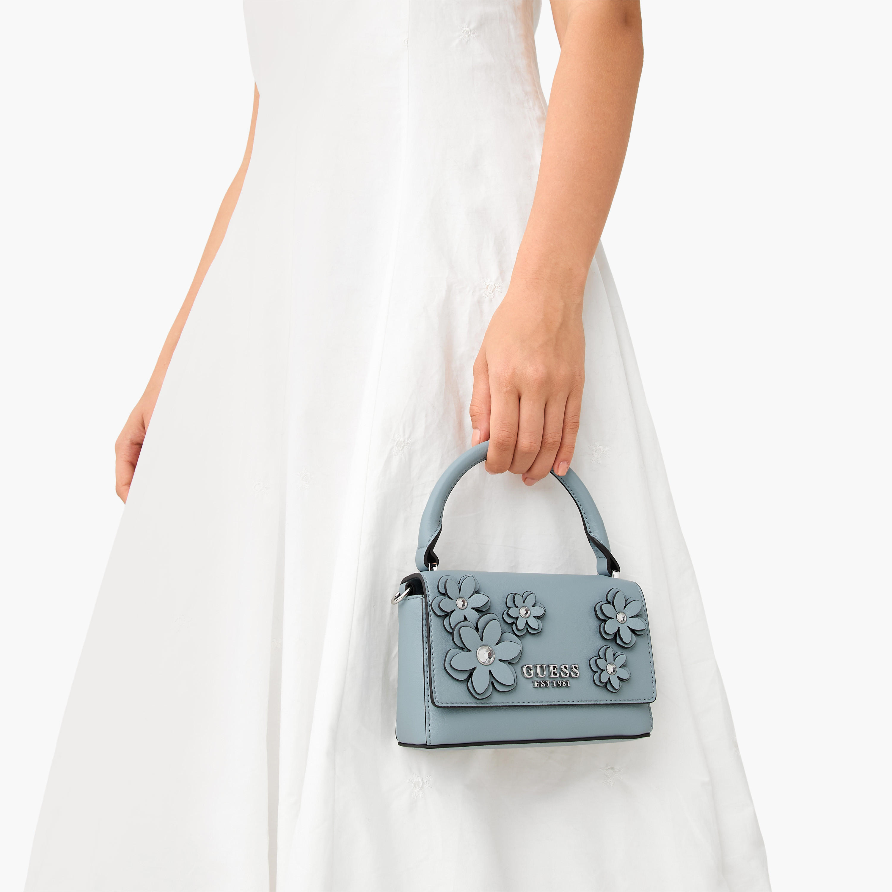Guess Zaria Mini Floral Applique Embellishment Crossbody Bag with Top Handle-women-bagsandwallets-handbags-image-8
