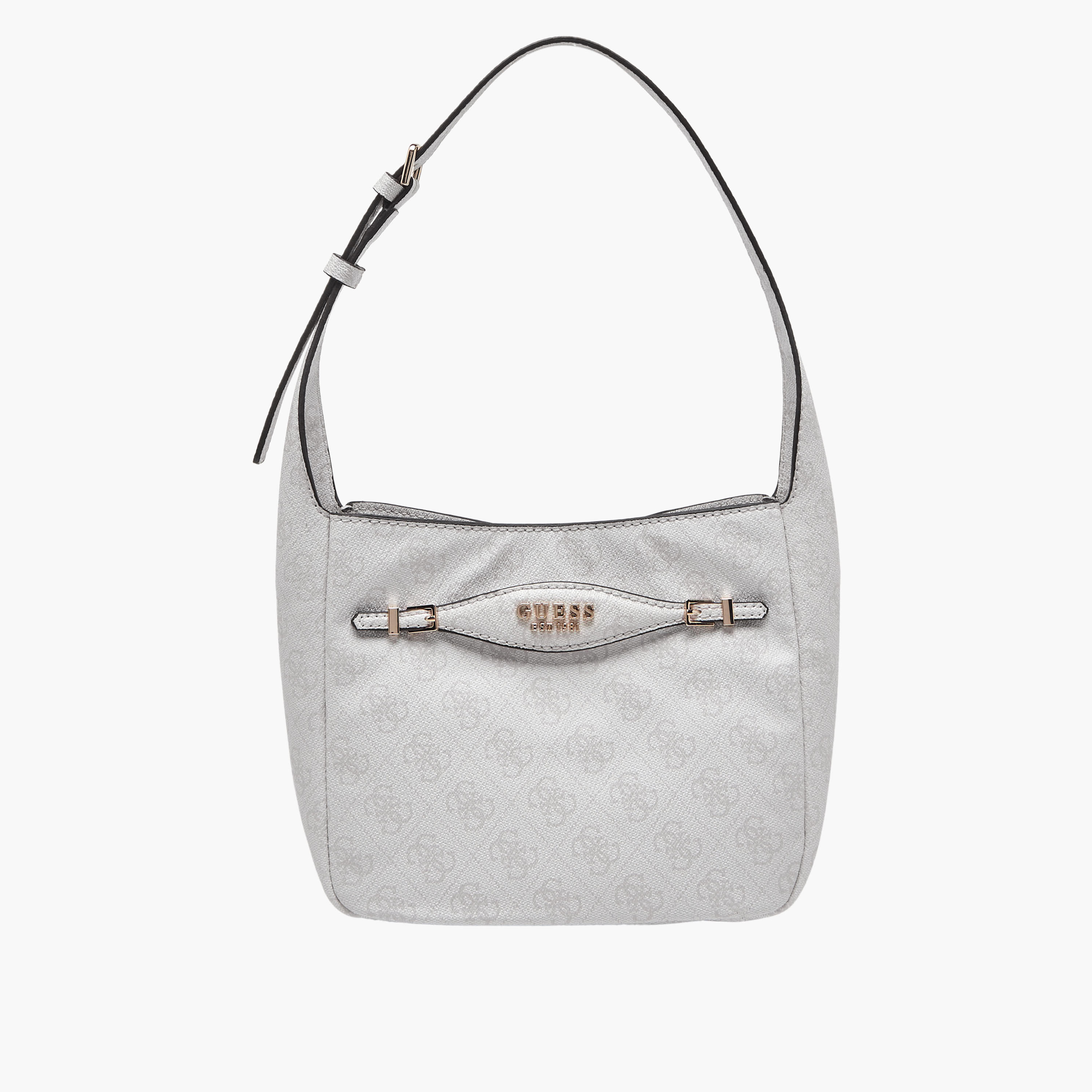 Guess Katya Monogram Print Hobo Bag with Adjustable Strap-women-bagsandwallets-handbags-image-1