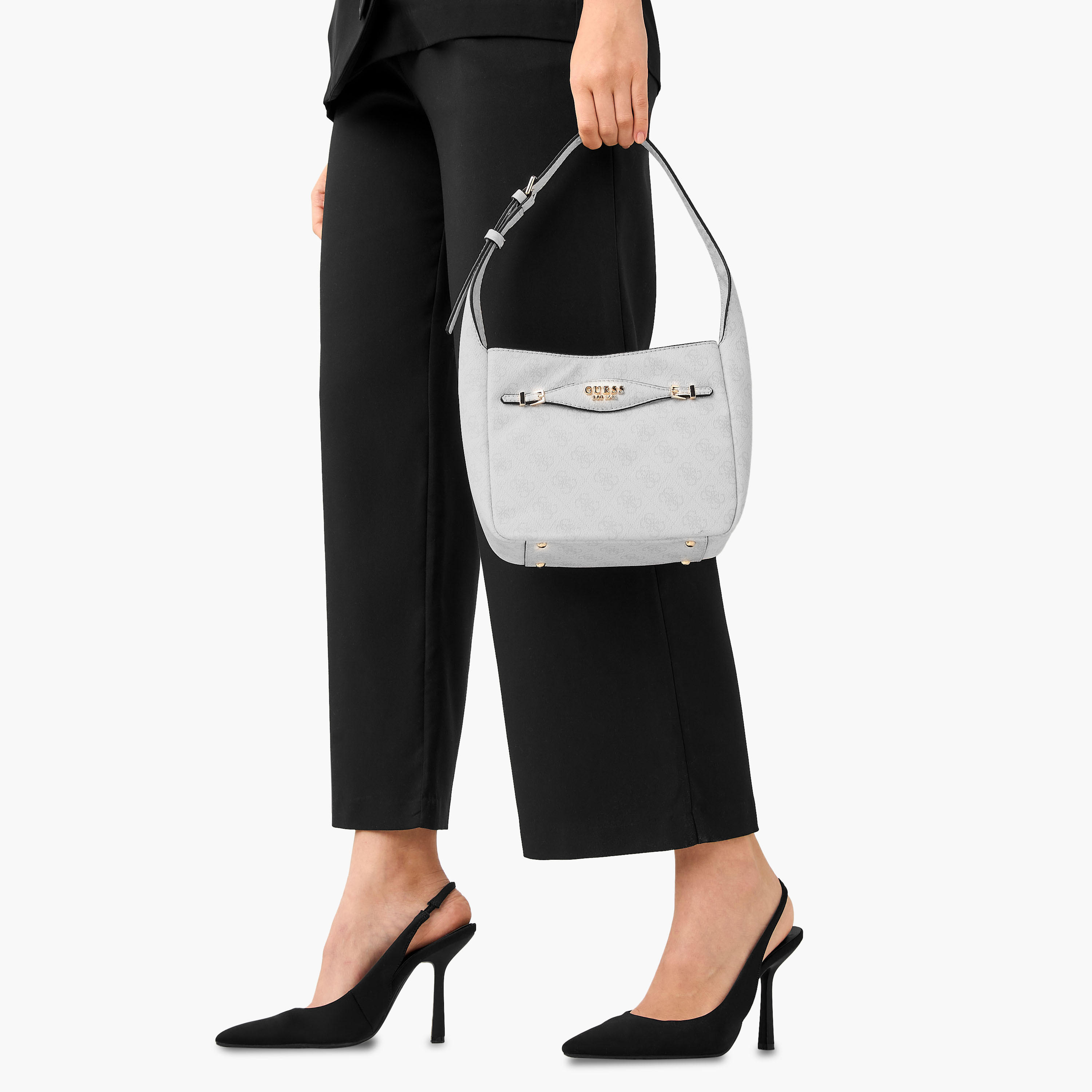 Guess Katya Monogram Print Hobo Bag with Adjustable Strap-women-bagsandwallets-handbags-image-2
