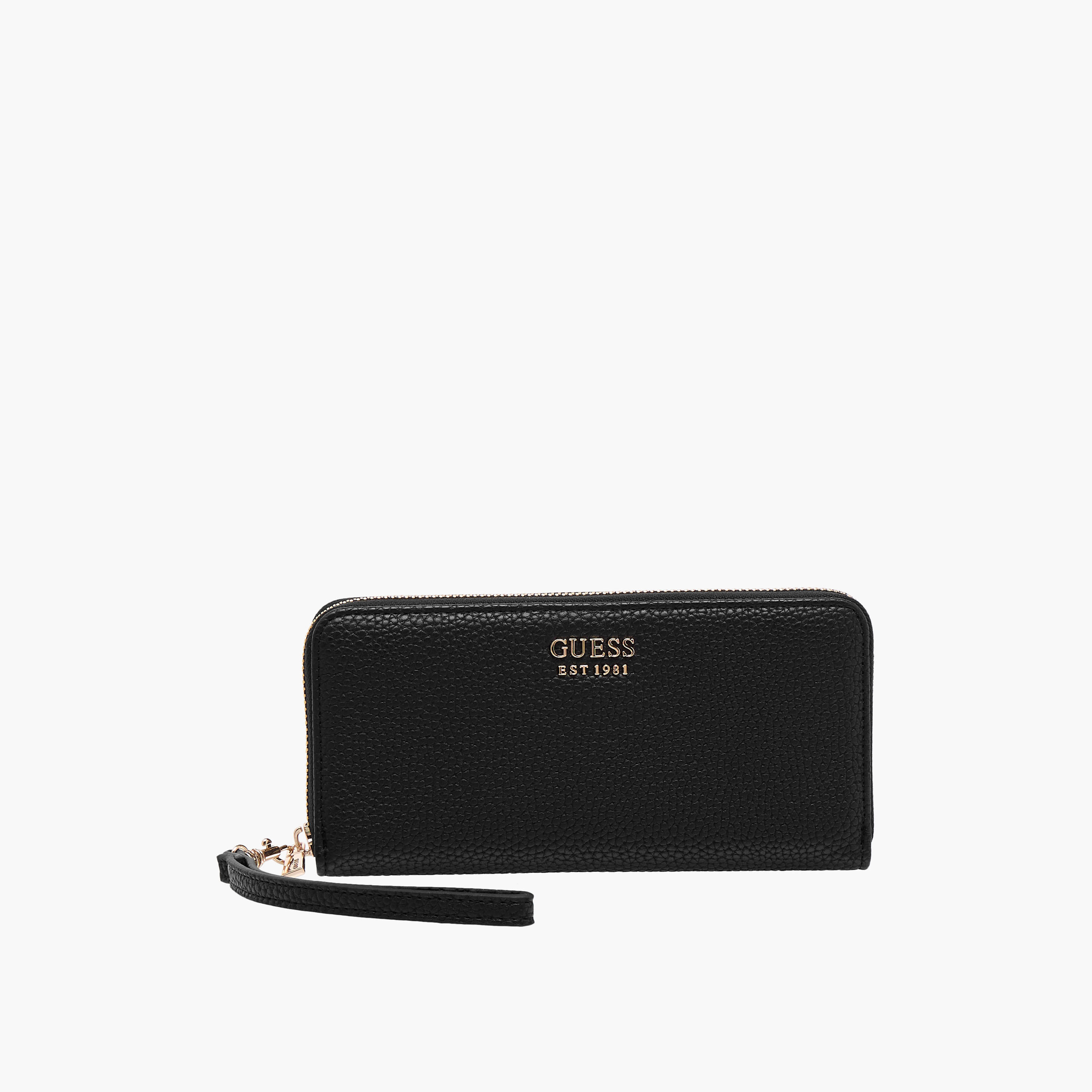 Guess Brenton Textured Wallet with Wristlet Strap-women-bagsandwallets-wallets-image-1