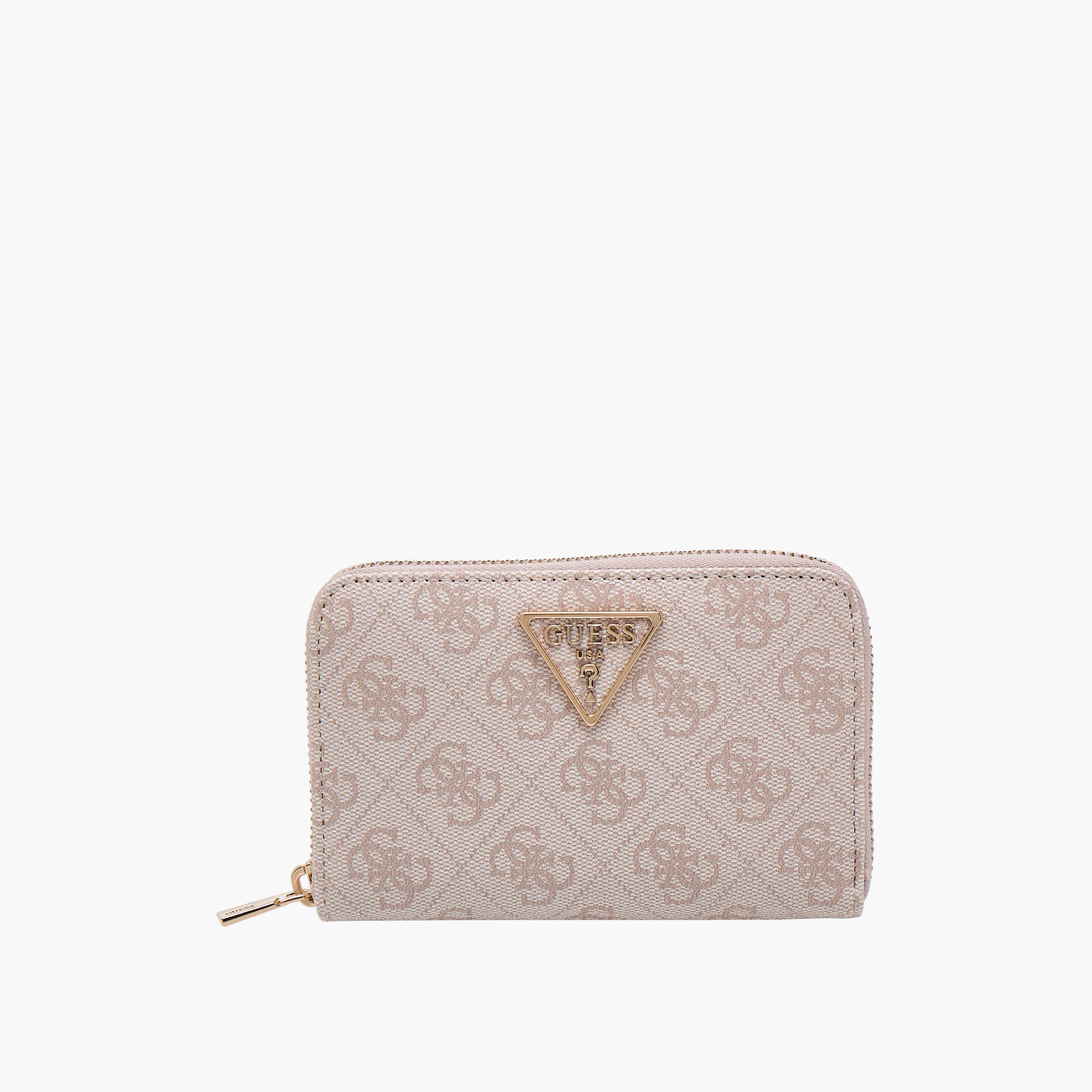 Guess Laurel SLG Textured Wallet with Zip Closure-women-bagsandwallets-wallets-image-1